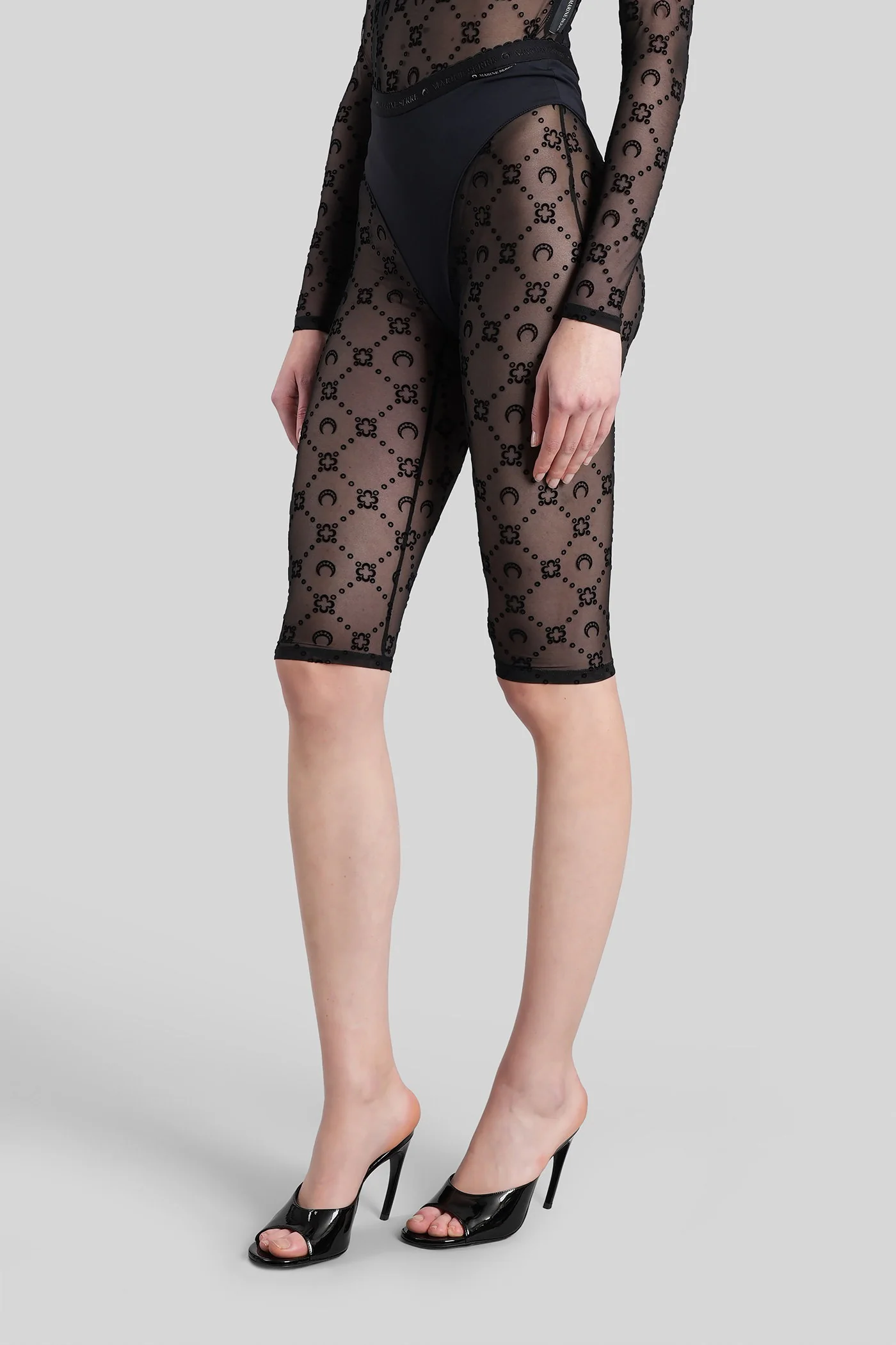 Shorts in black polyamide - Image 4