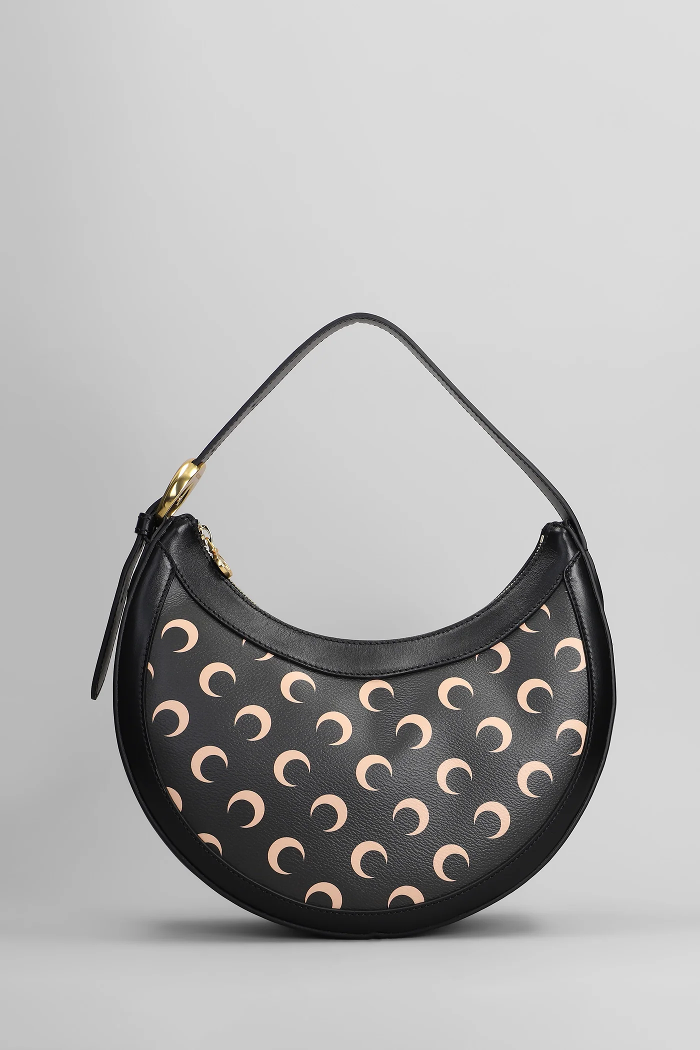 Shoulder bag in black Polyuretan