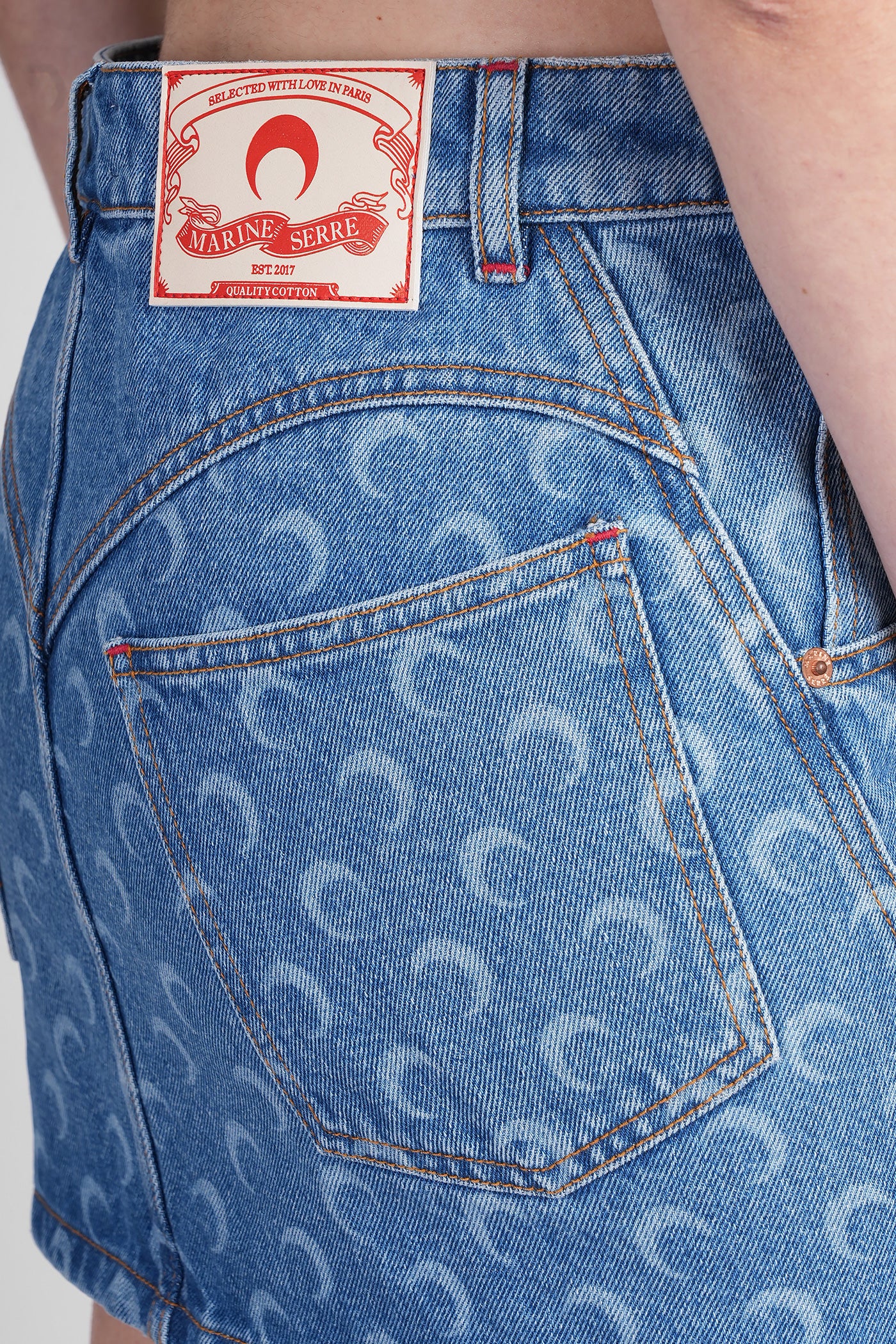 Skirt in blue cotton - Image 5