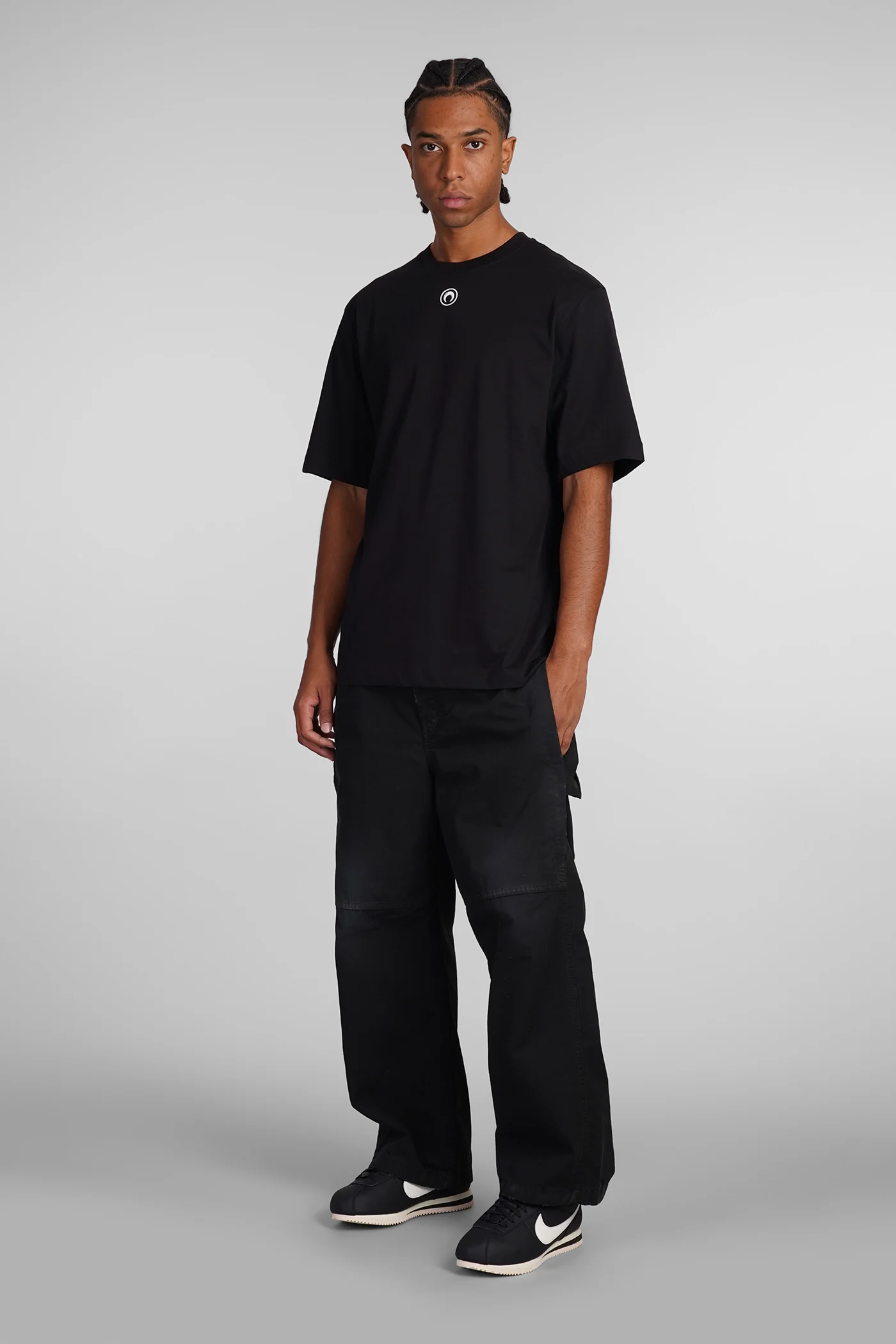 T-Shirt in black cotton - Image 2