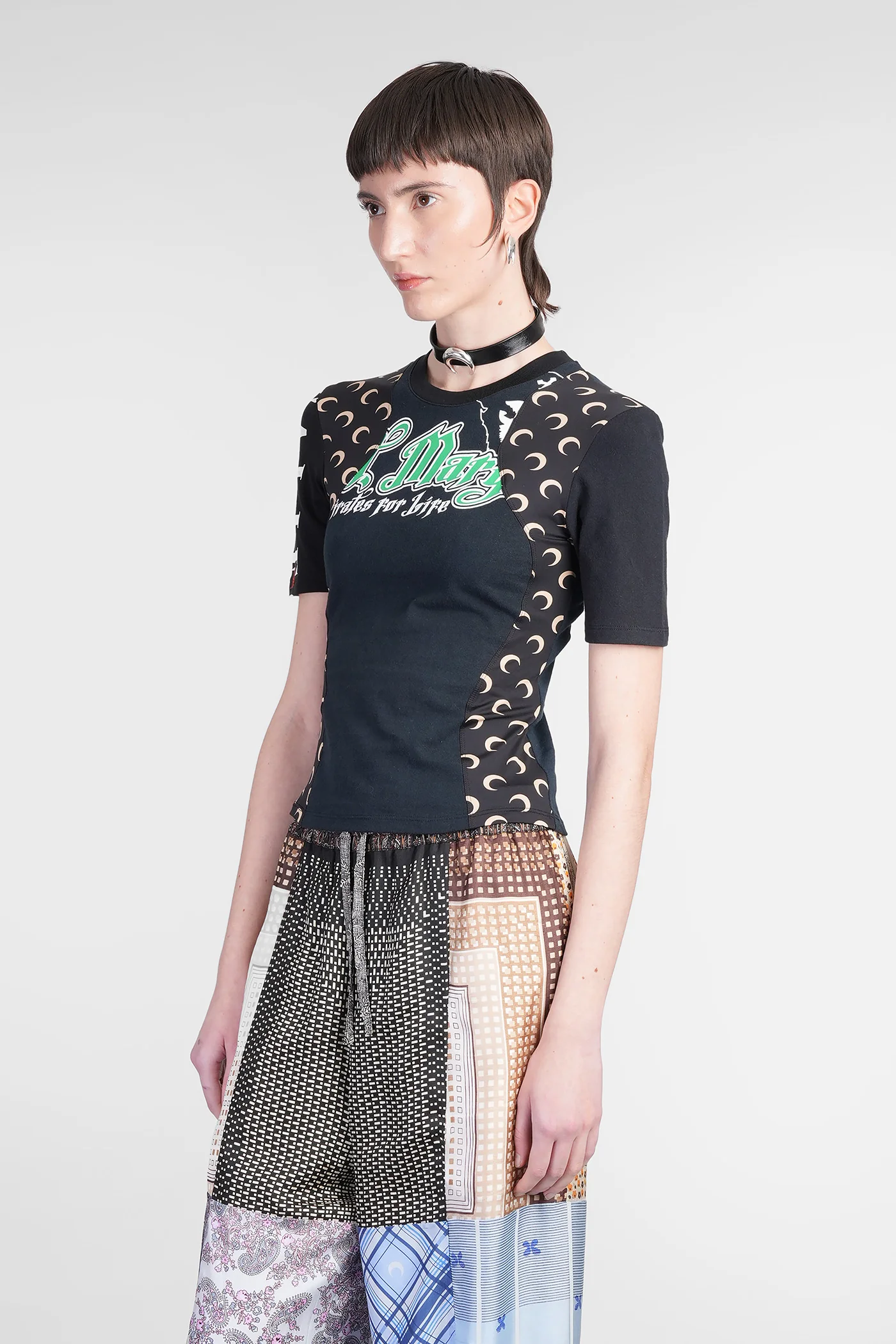 T-Shirt in black cotton - Image 4