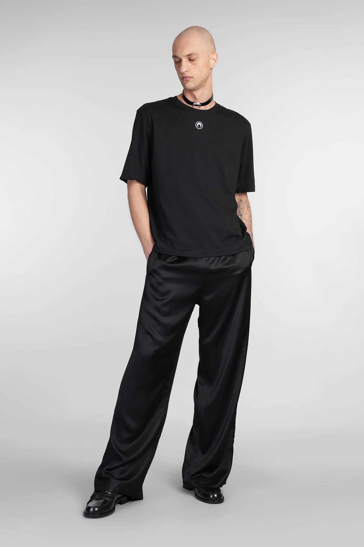 T-Shirt in black cotton - Image 2