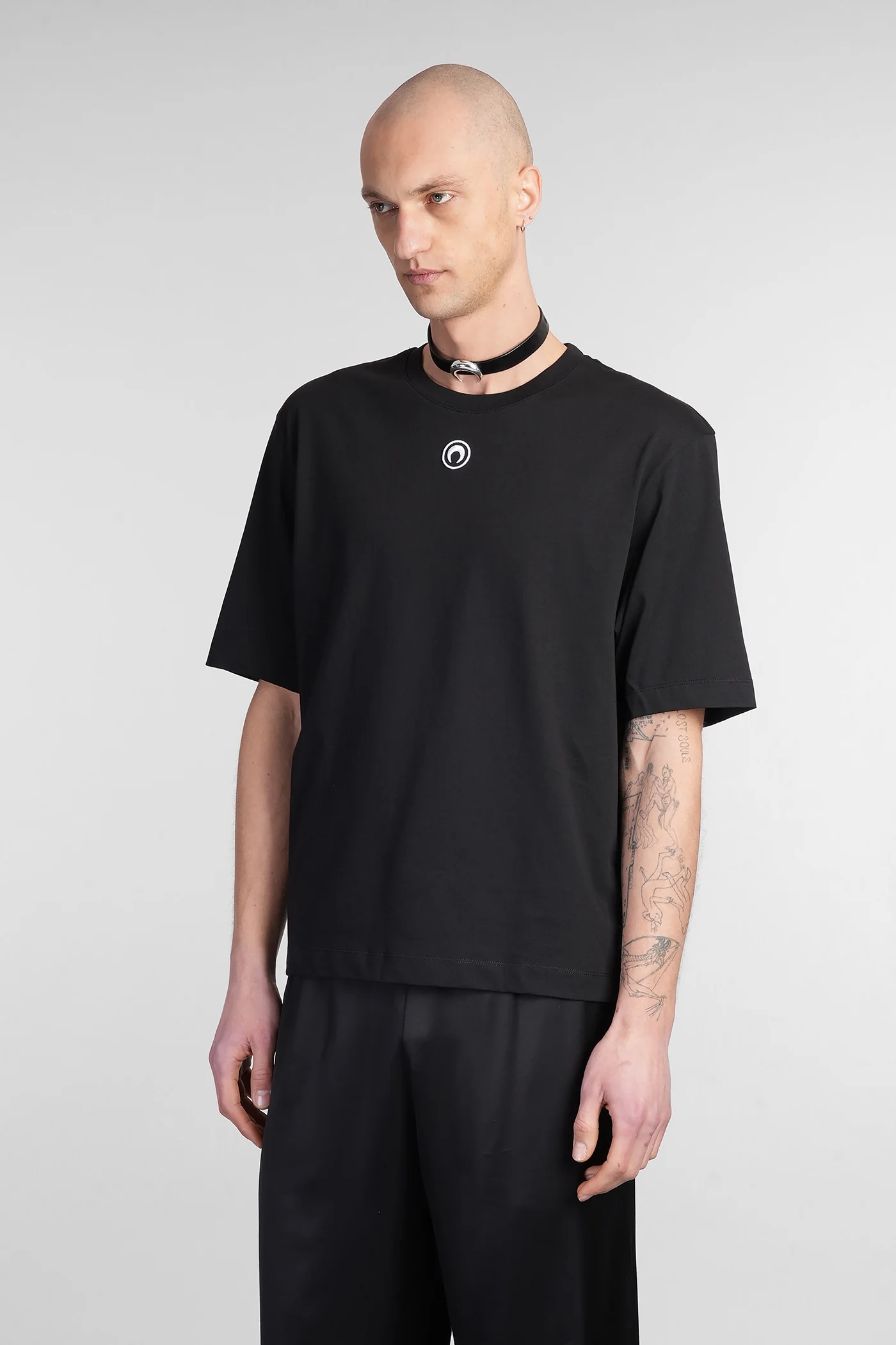 T-Shirt in black cotton - Image 4