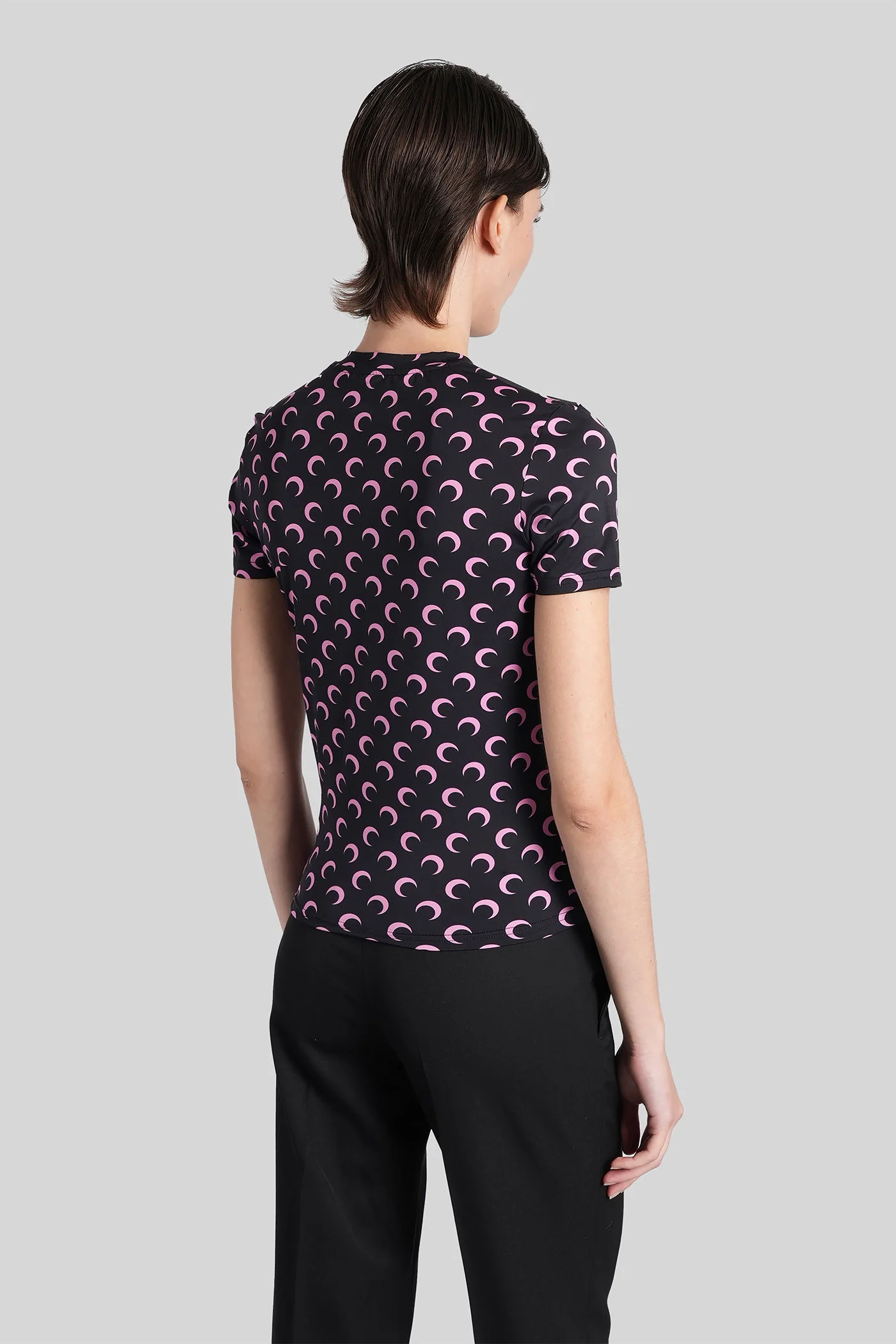 T-Shirt in black polyamide - Image 3