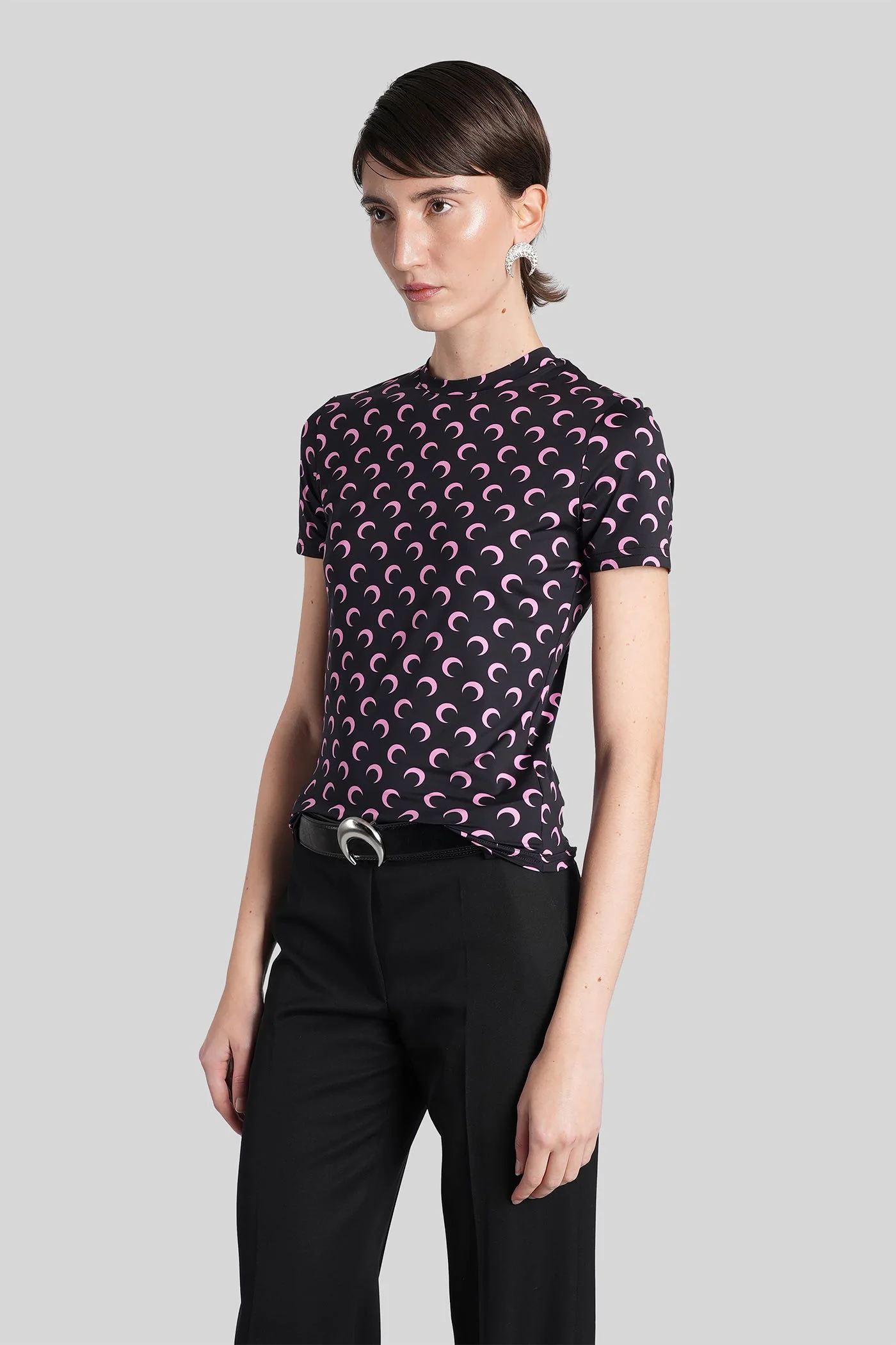 T-Shirt in black polyamide - Image 4