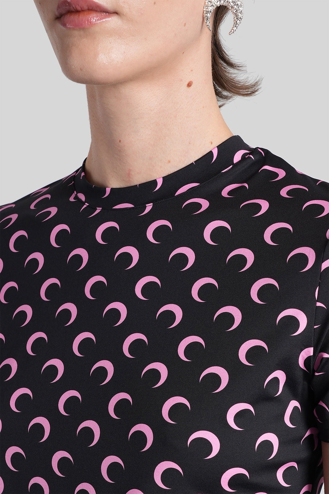 T-Shirt in black polyamide - Image 5