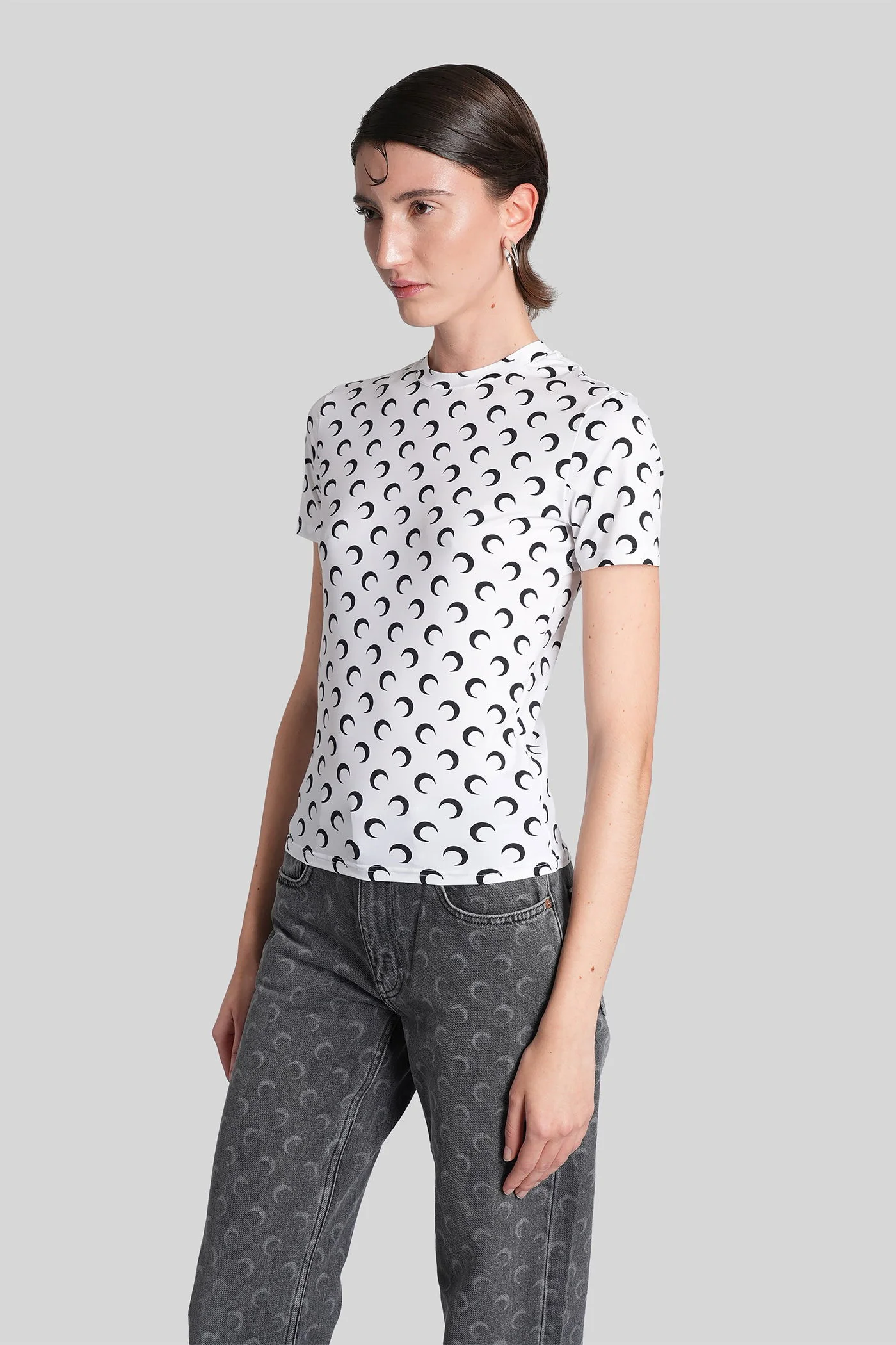 T-Shirt in white polyamide - Image 4