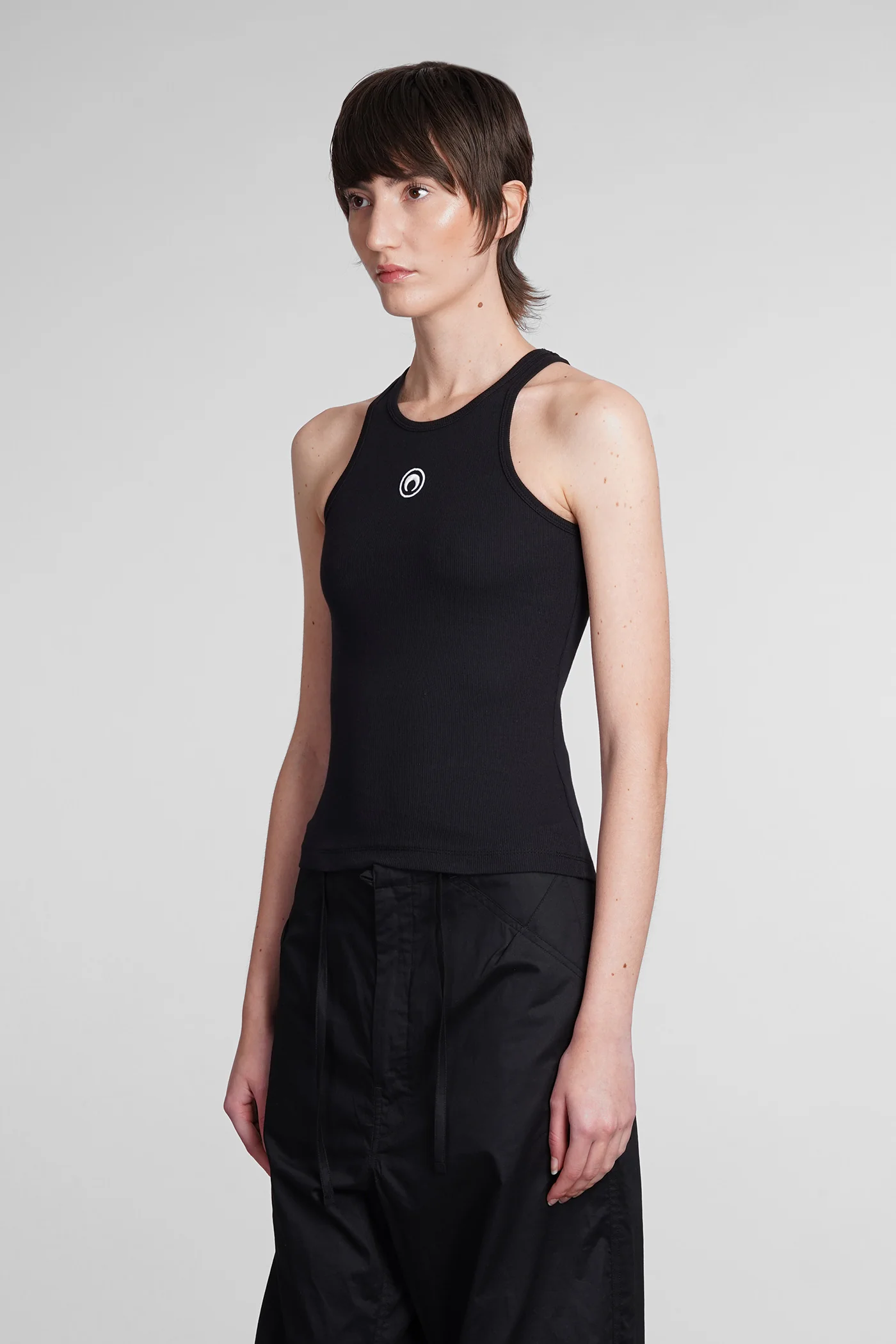 tank Top in black cotton - Image 4