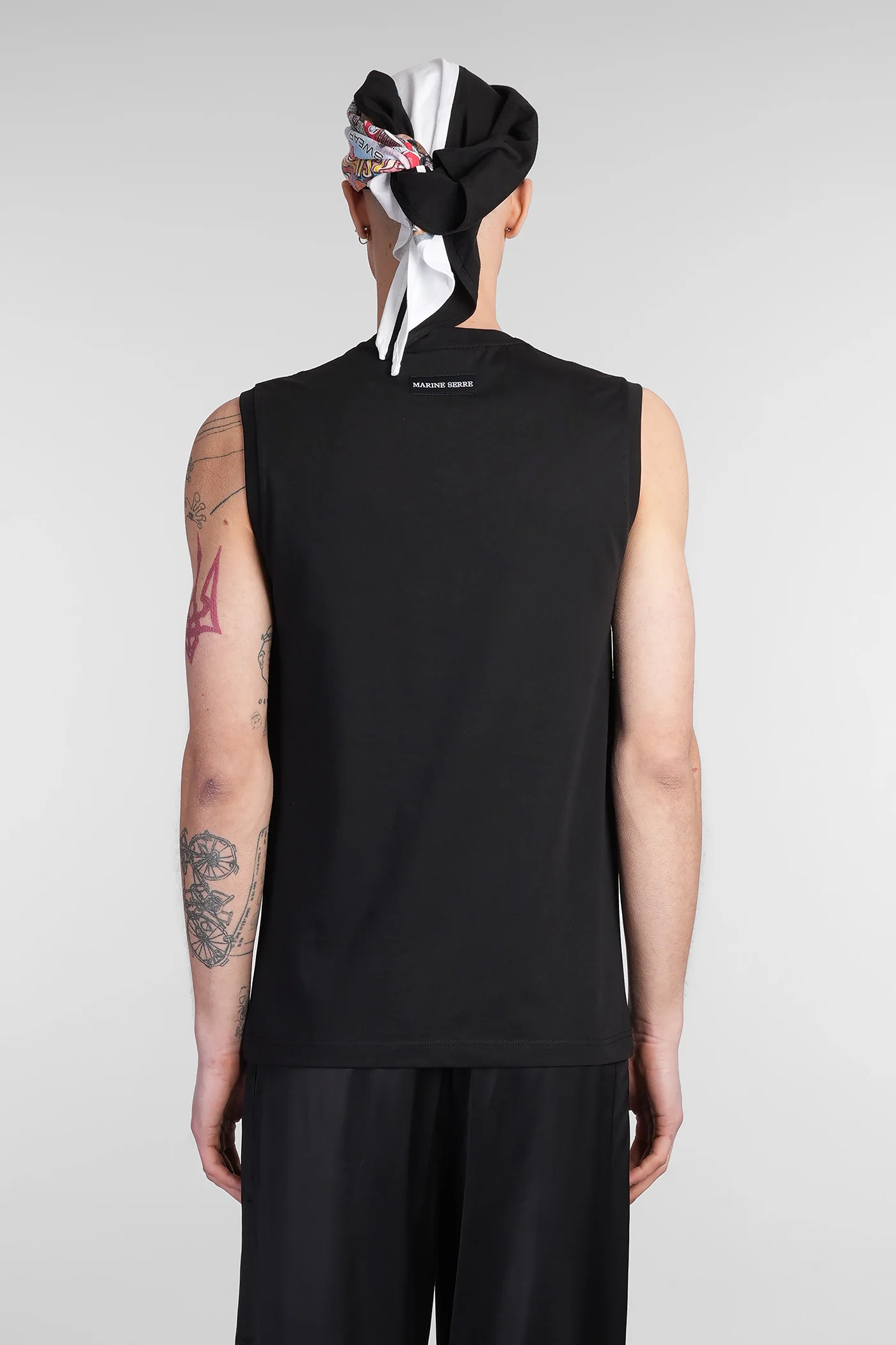 tank Top in black cotton - Image 3