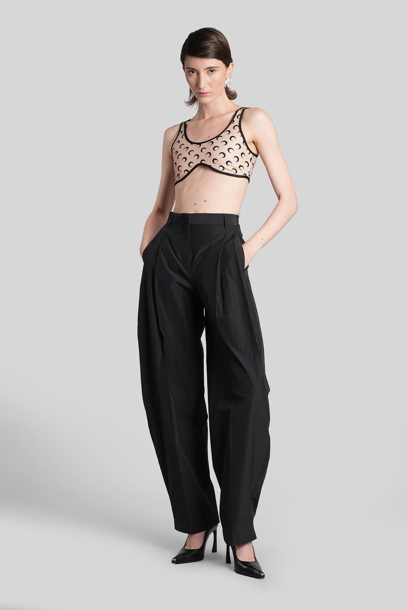 Topwear in beige polyamide - Image 2