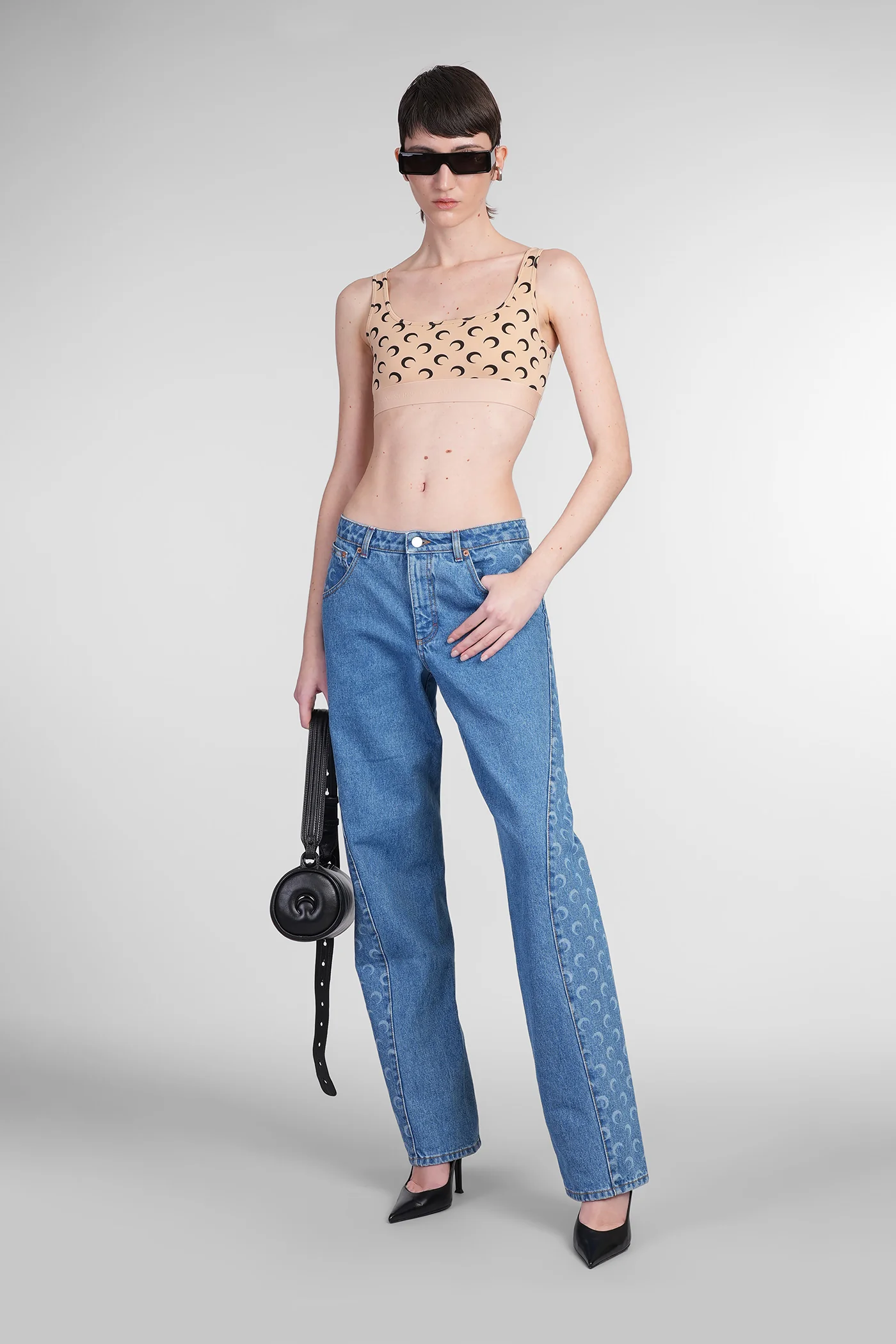 Topwear in beige polyamide - Image 2