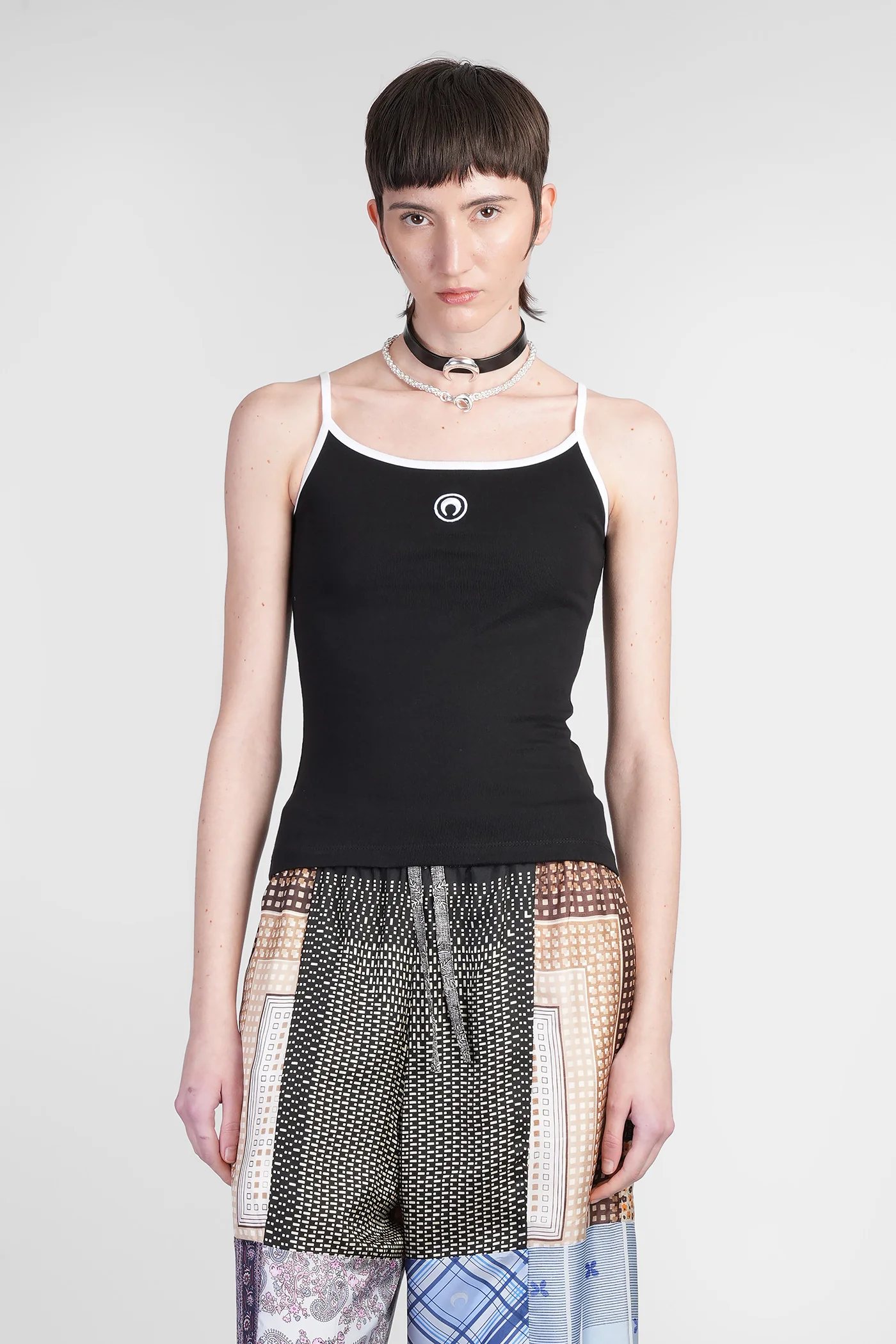 Topwear in black cotton