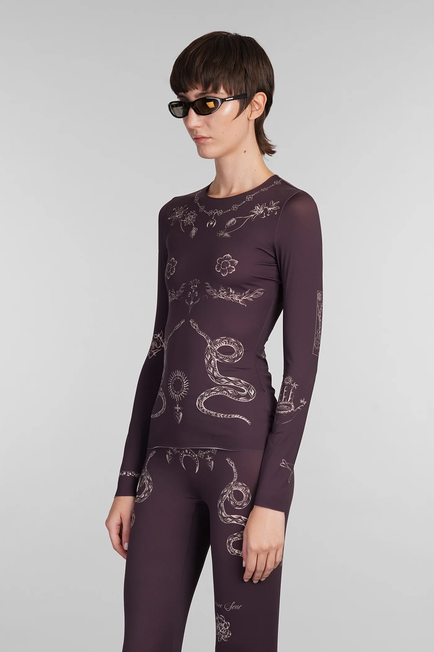 Topwear in brown polyester - Image 4