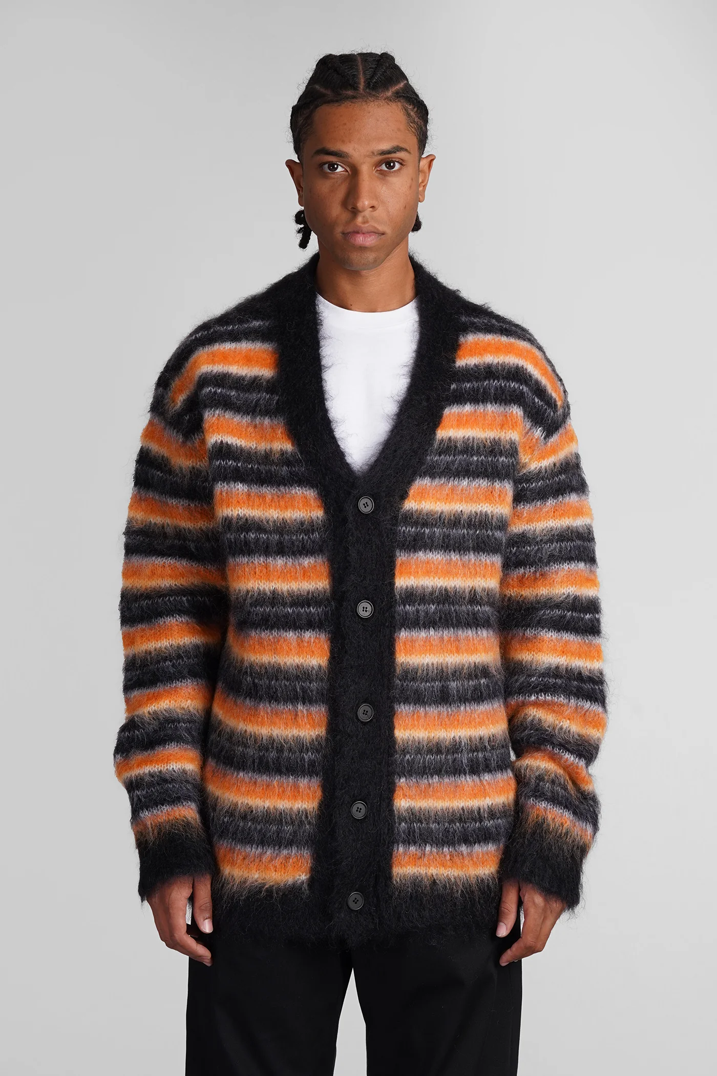 Cardigan in multicolor Mohair