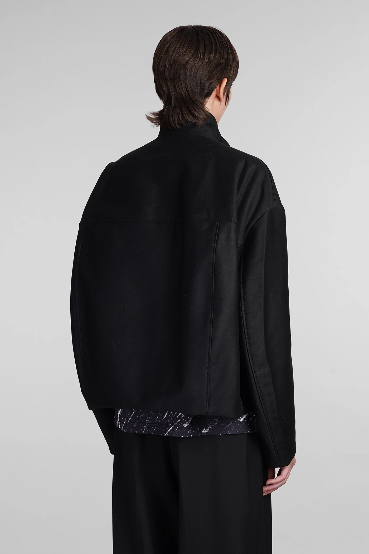Casual jacket in black polyester - Image 3
