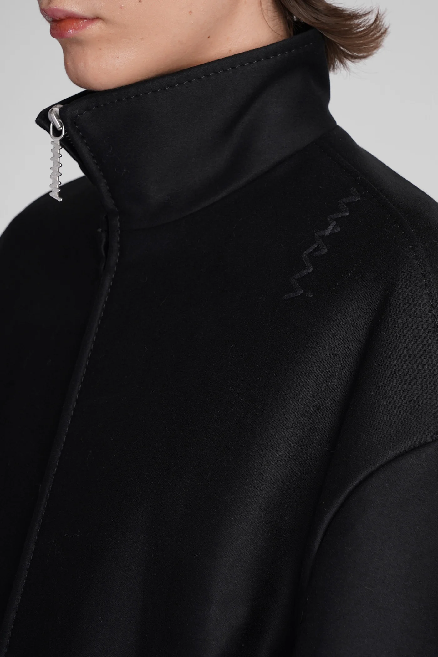Casual jacket in black polyester - Image 5