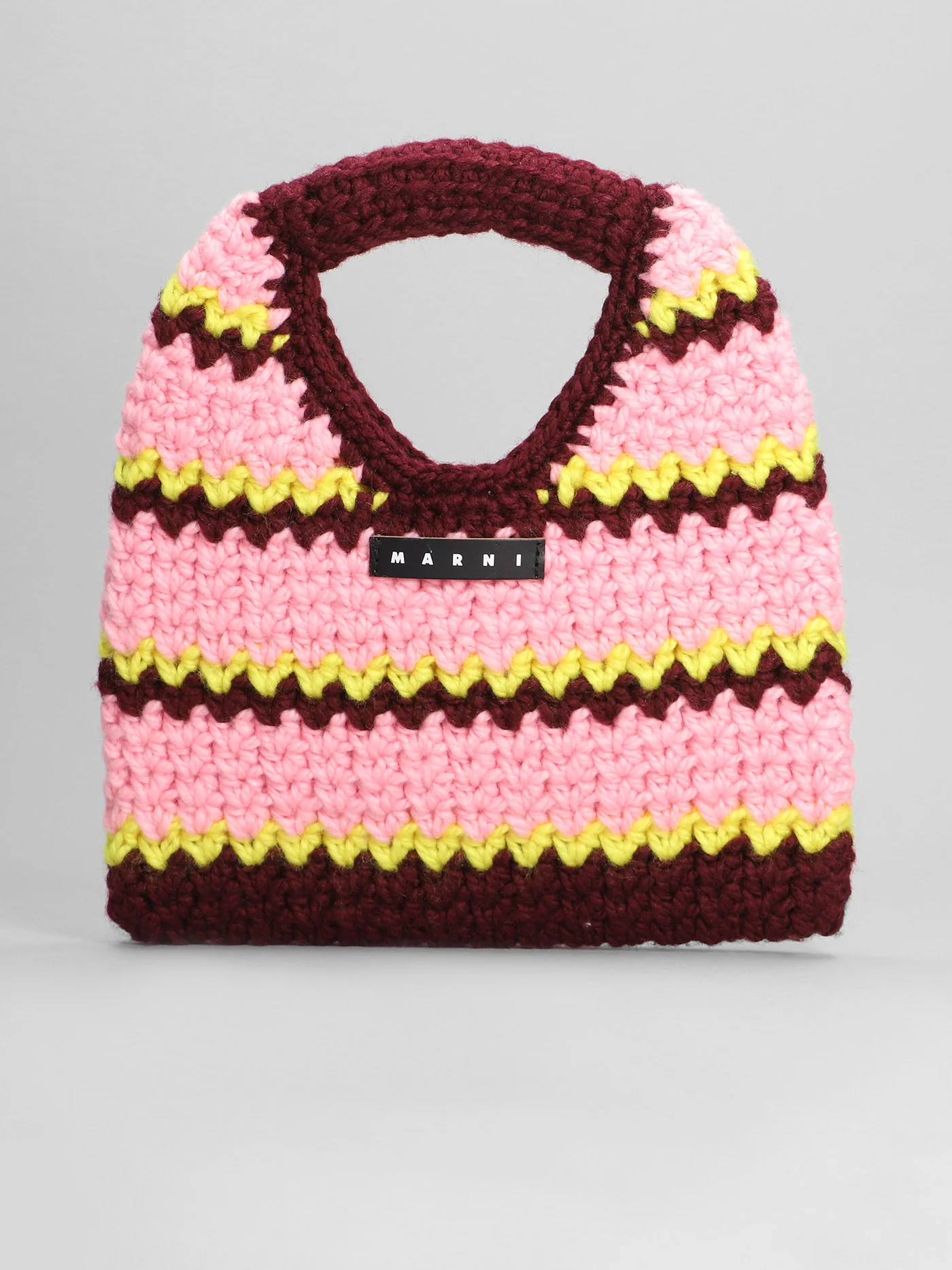 Wooly Hand bag in multicolor wool