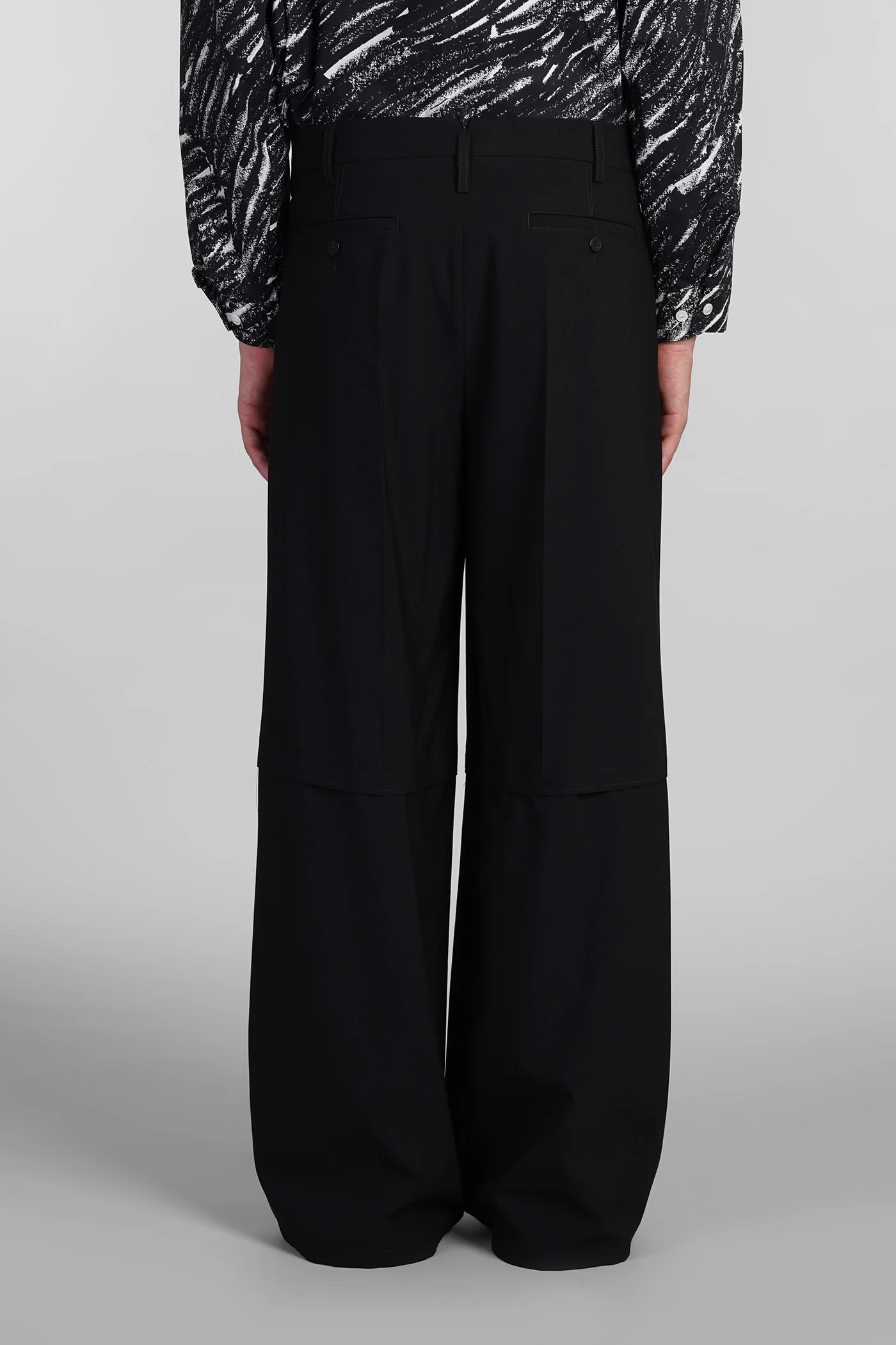 Pants in black polyester - Image 3