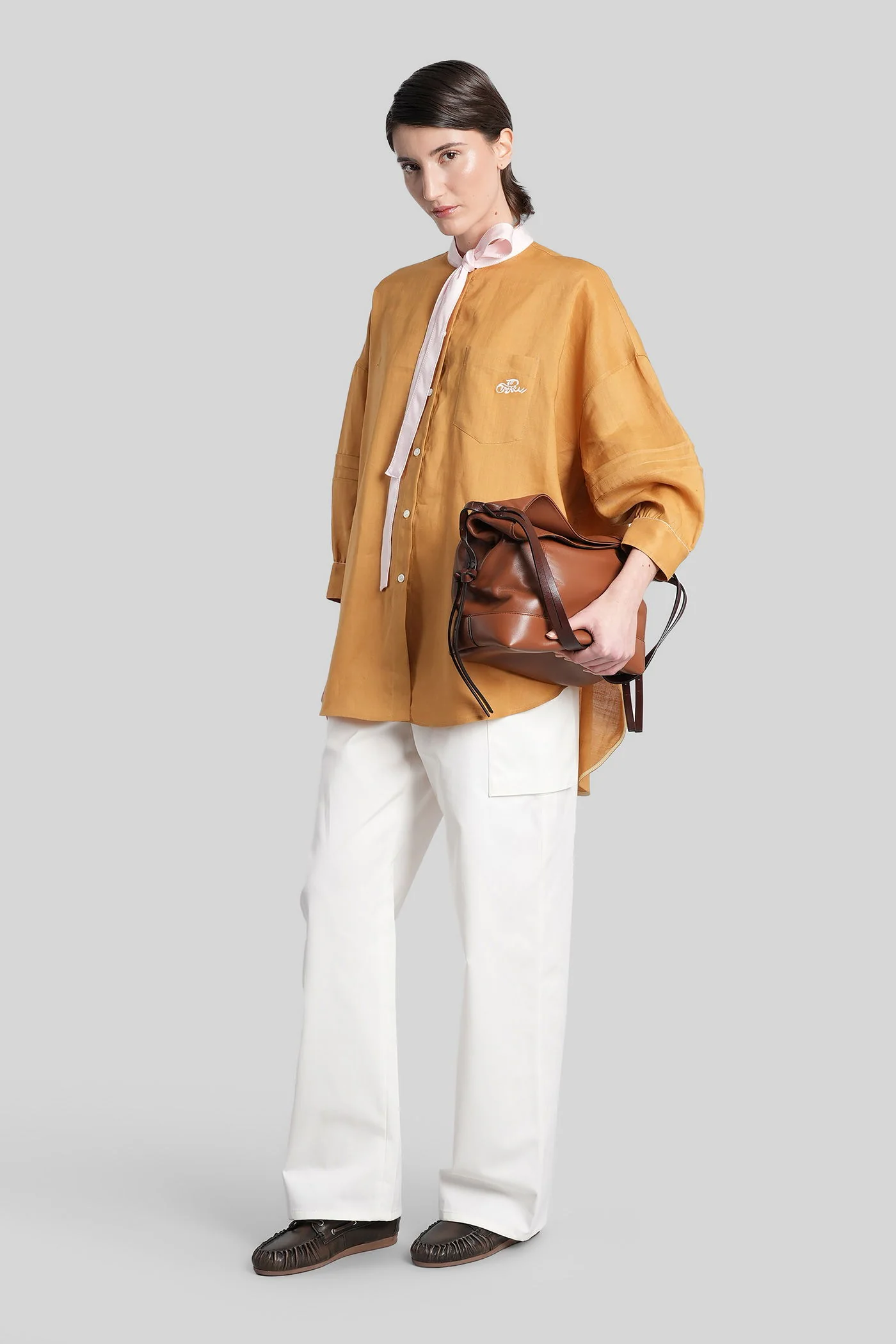 Pants in white cotton - Image 2