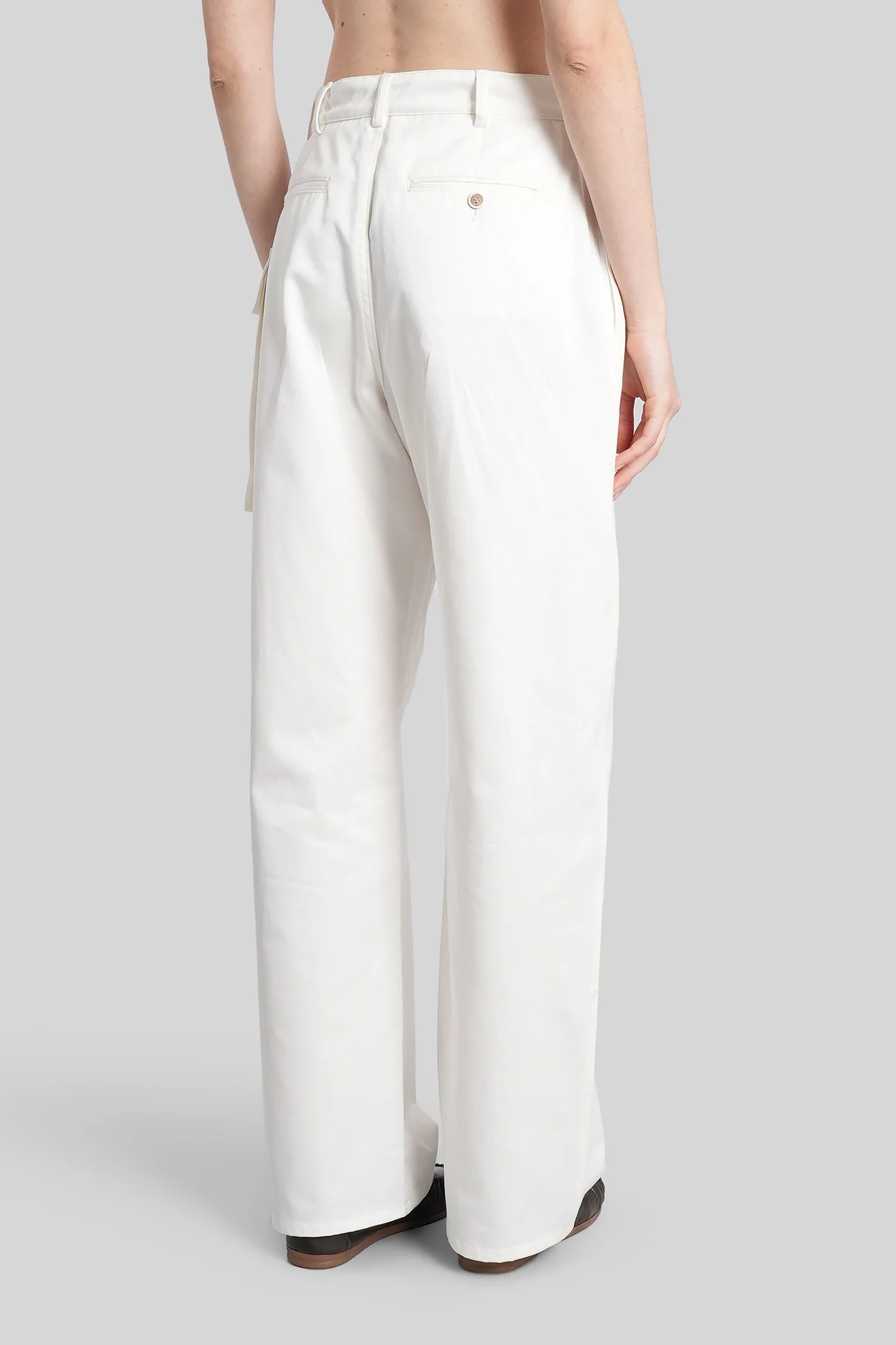 Pants in white cotton - Image 3