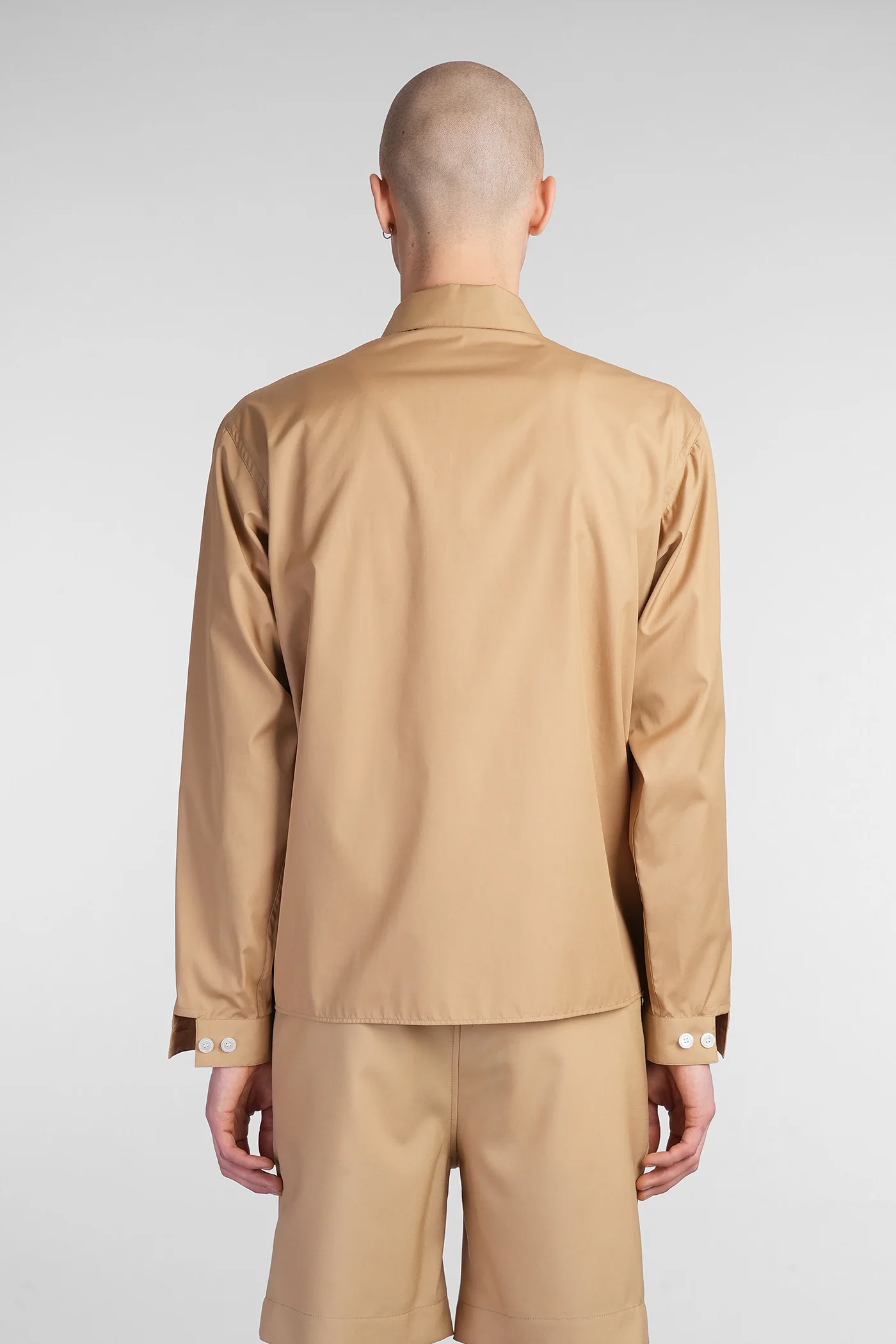 Shirt in beige cotton - Image 3