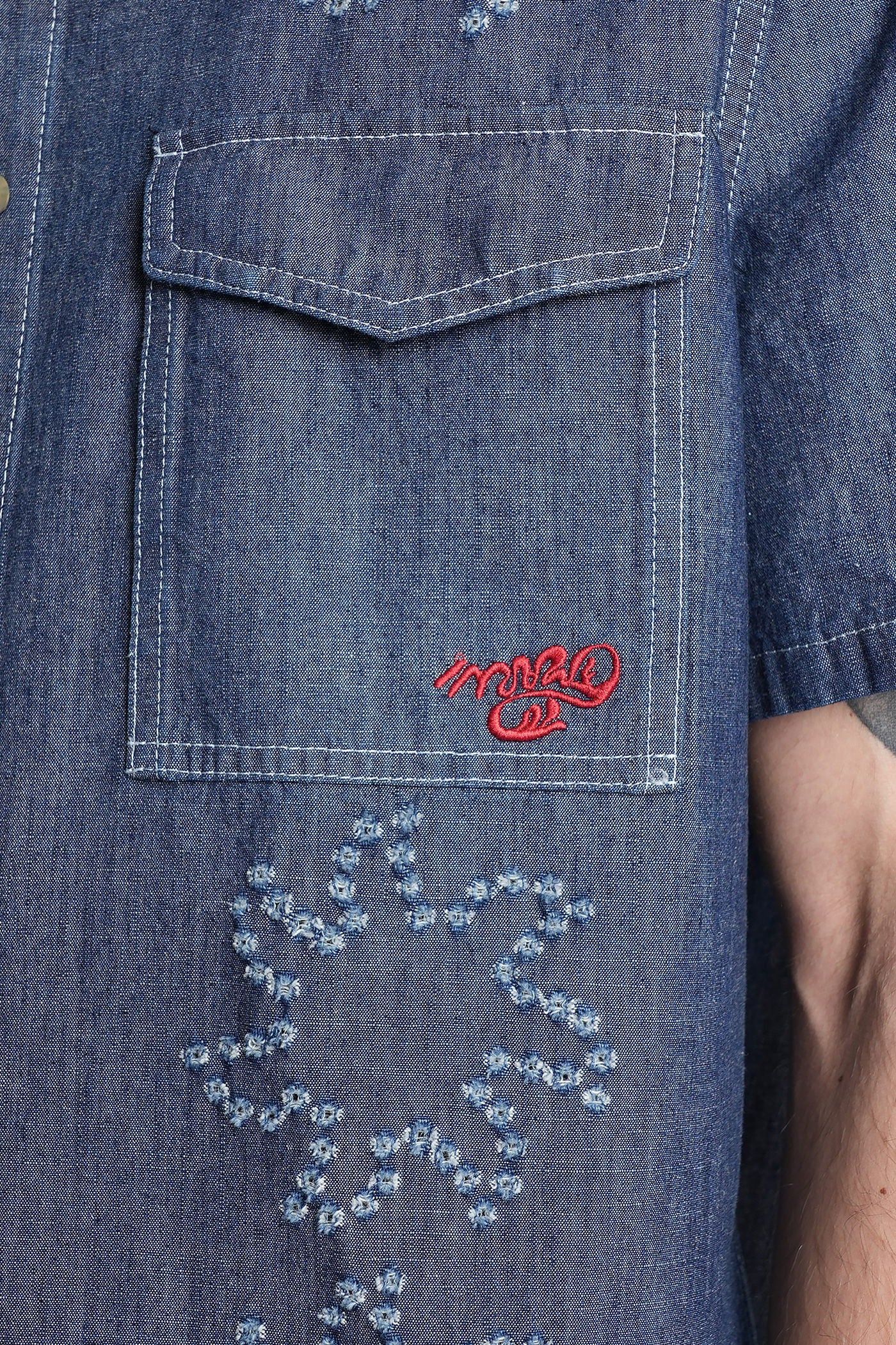 Shirt in blue cotton - Image 5