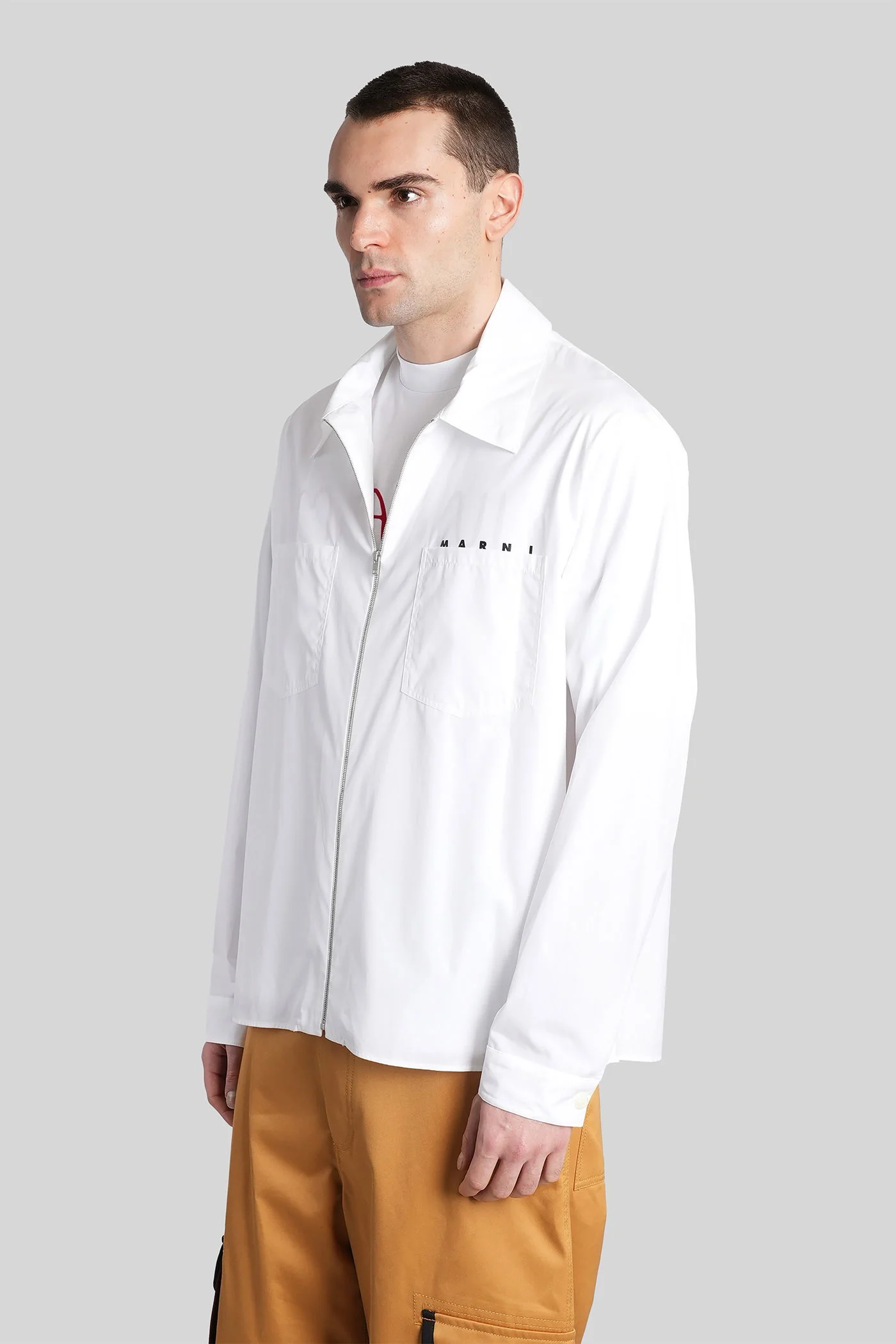 Shirt in white cotton - Image 4