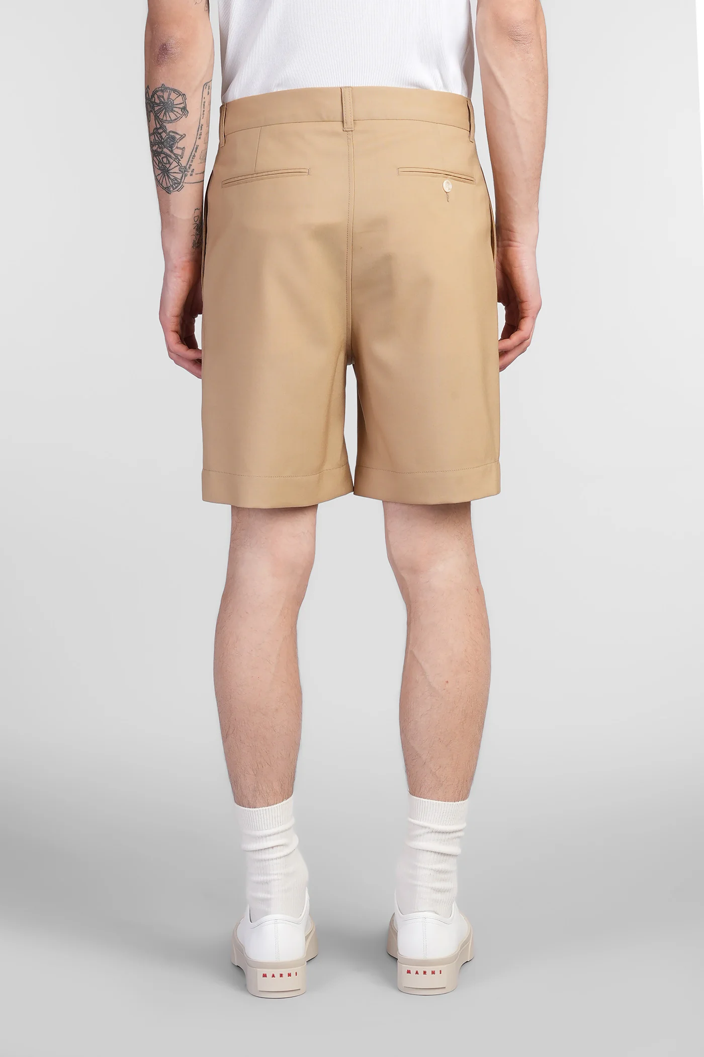 Shorts in beige wool - Image 3