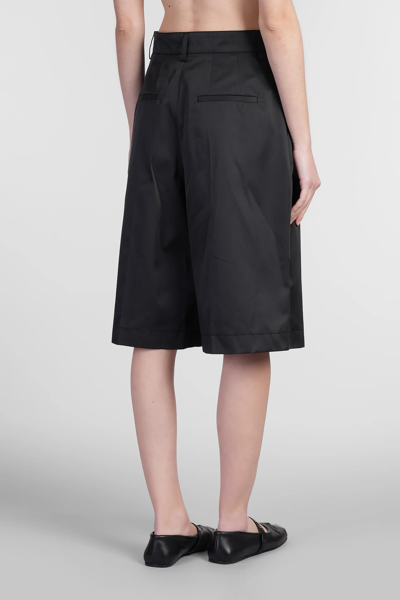 Shorts in black cotton - Image 3