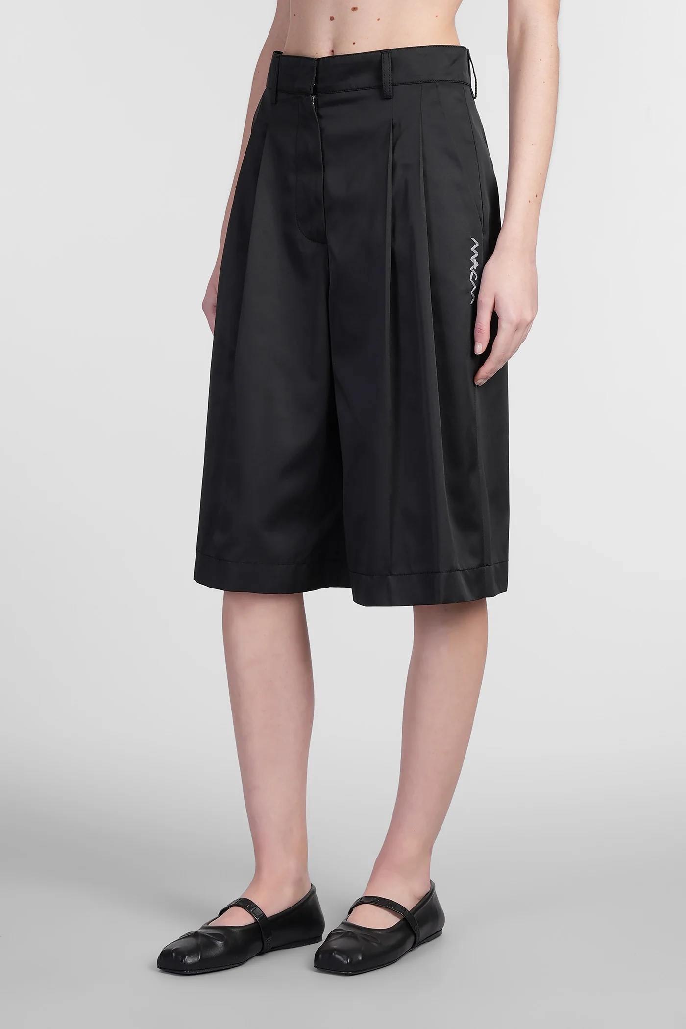 Shorts in black cotton - Image 4