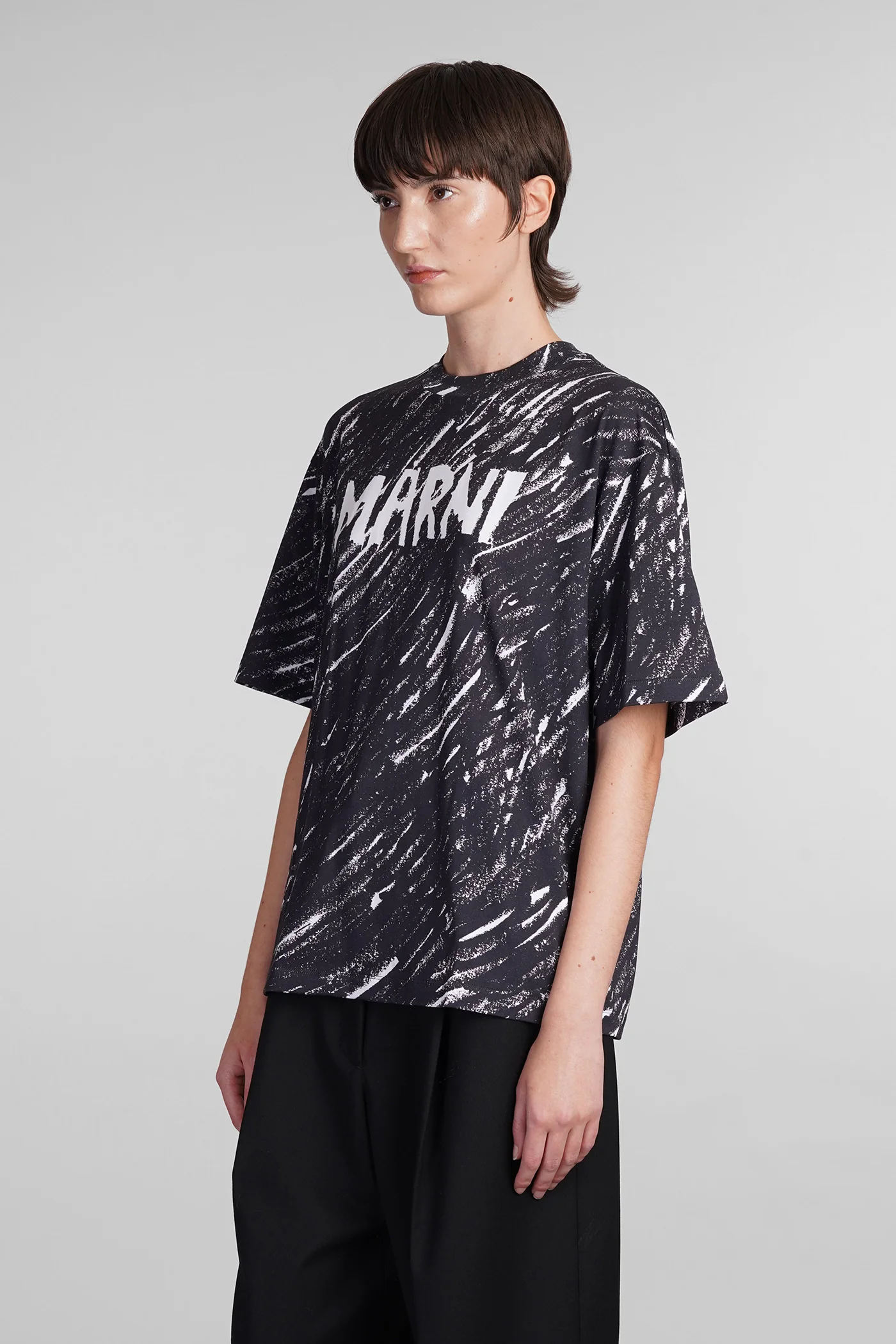 T-Shirt in black cotton - Image 4
