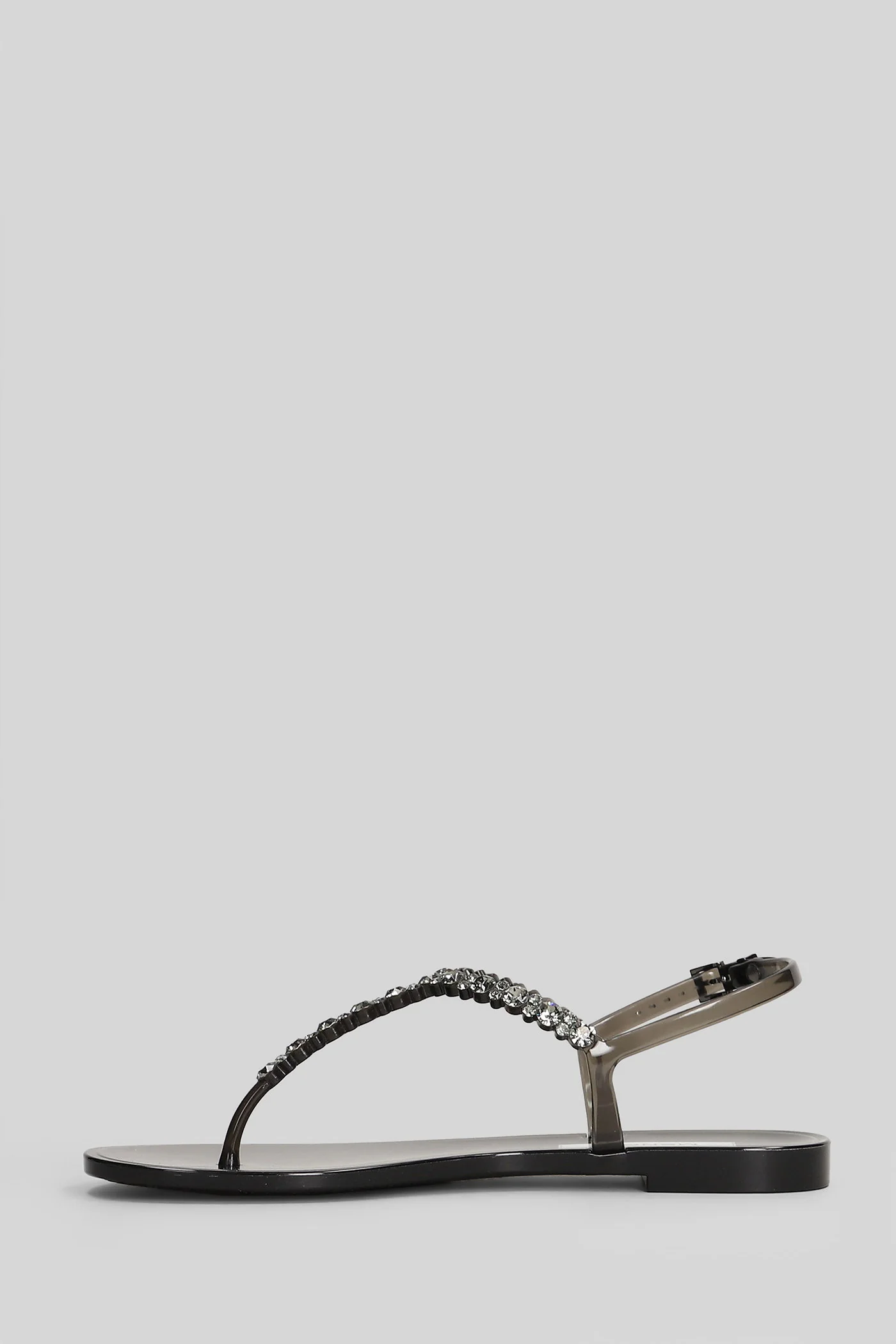 Bianca Flat sandal-slipper in black rubber/plasic - Image 3
