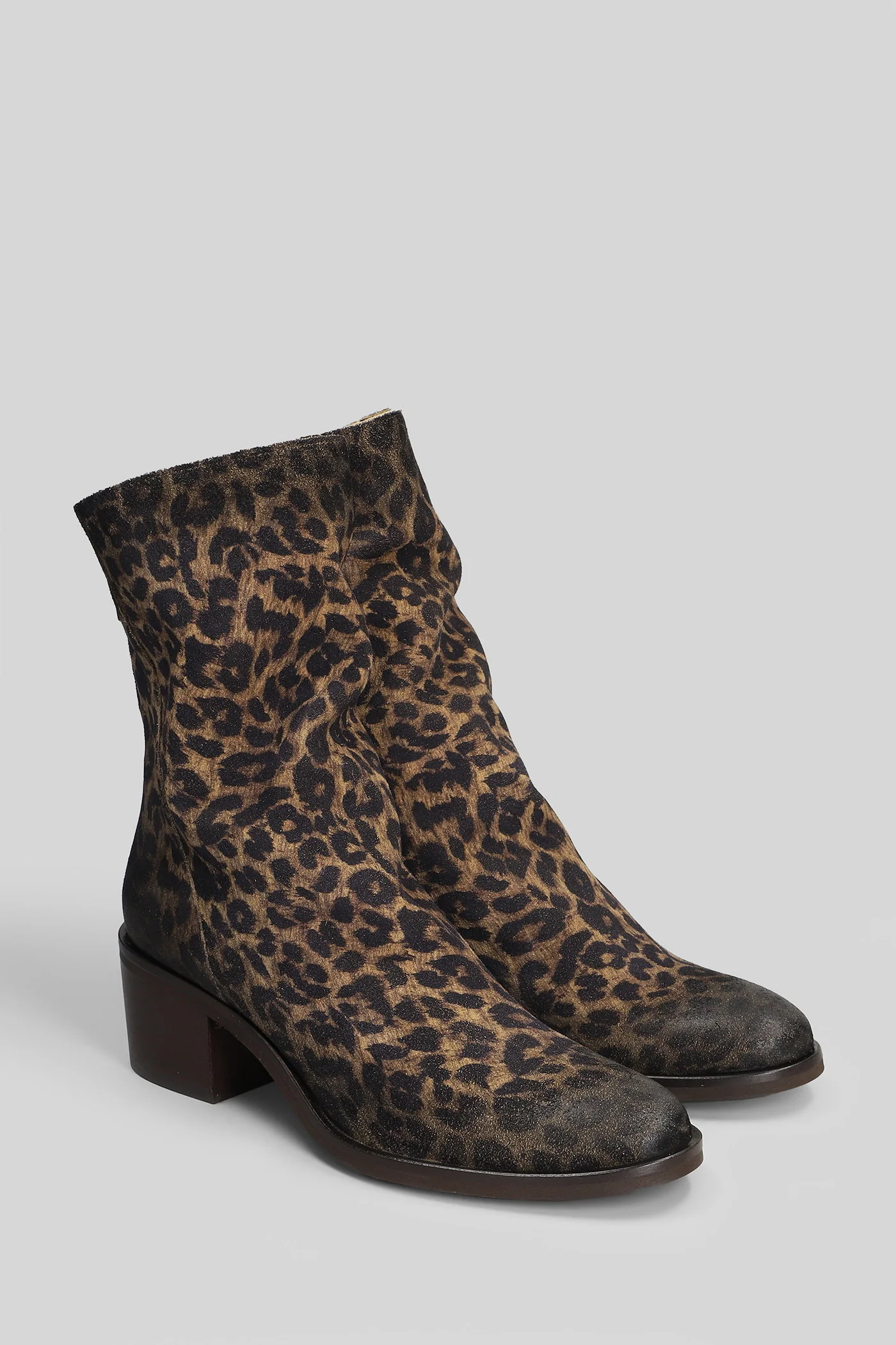 High heels Ankle boots in Animalier suede - Image 2