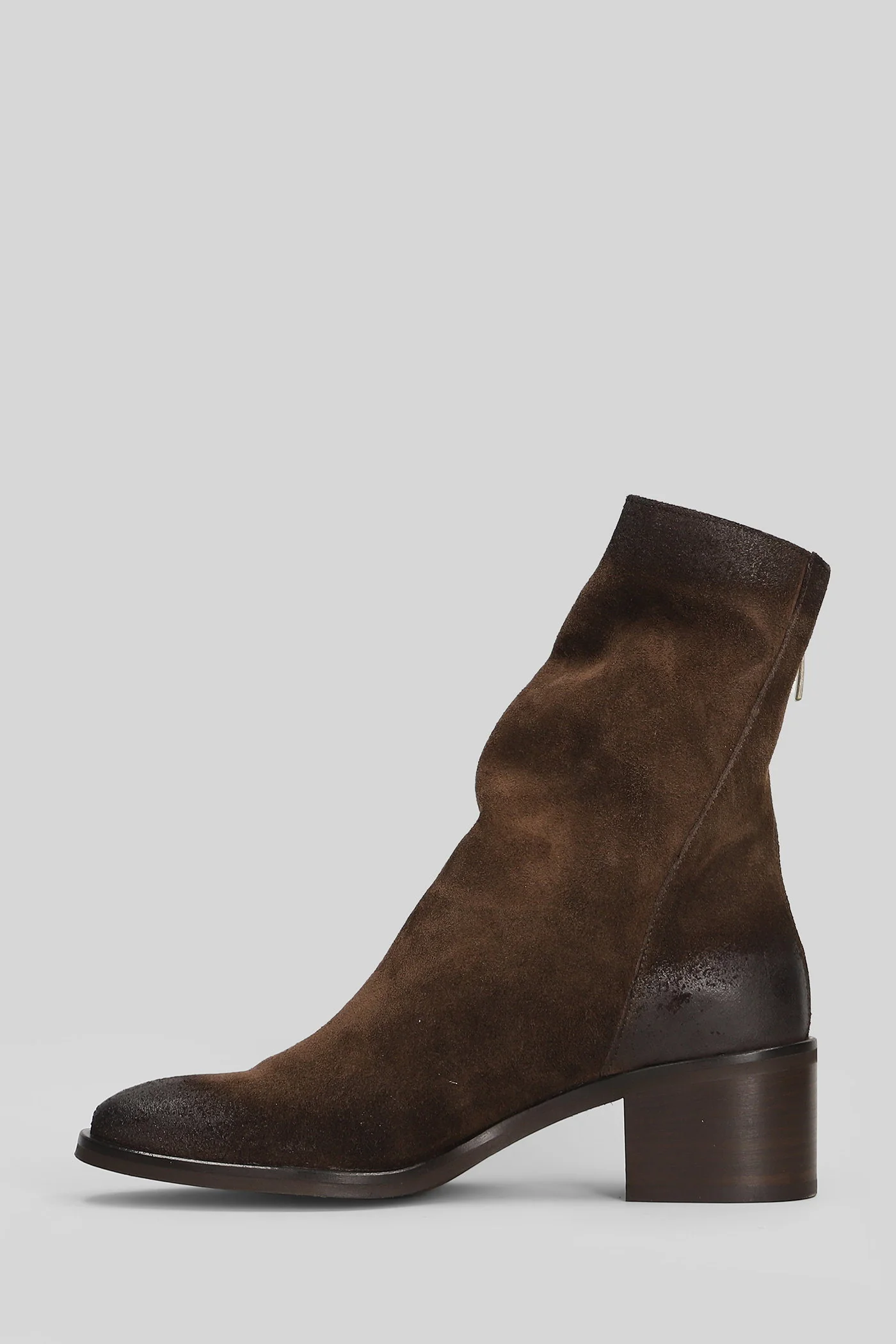High heels Ankle boots in dark brown suede - Image 3
