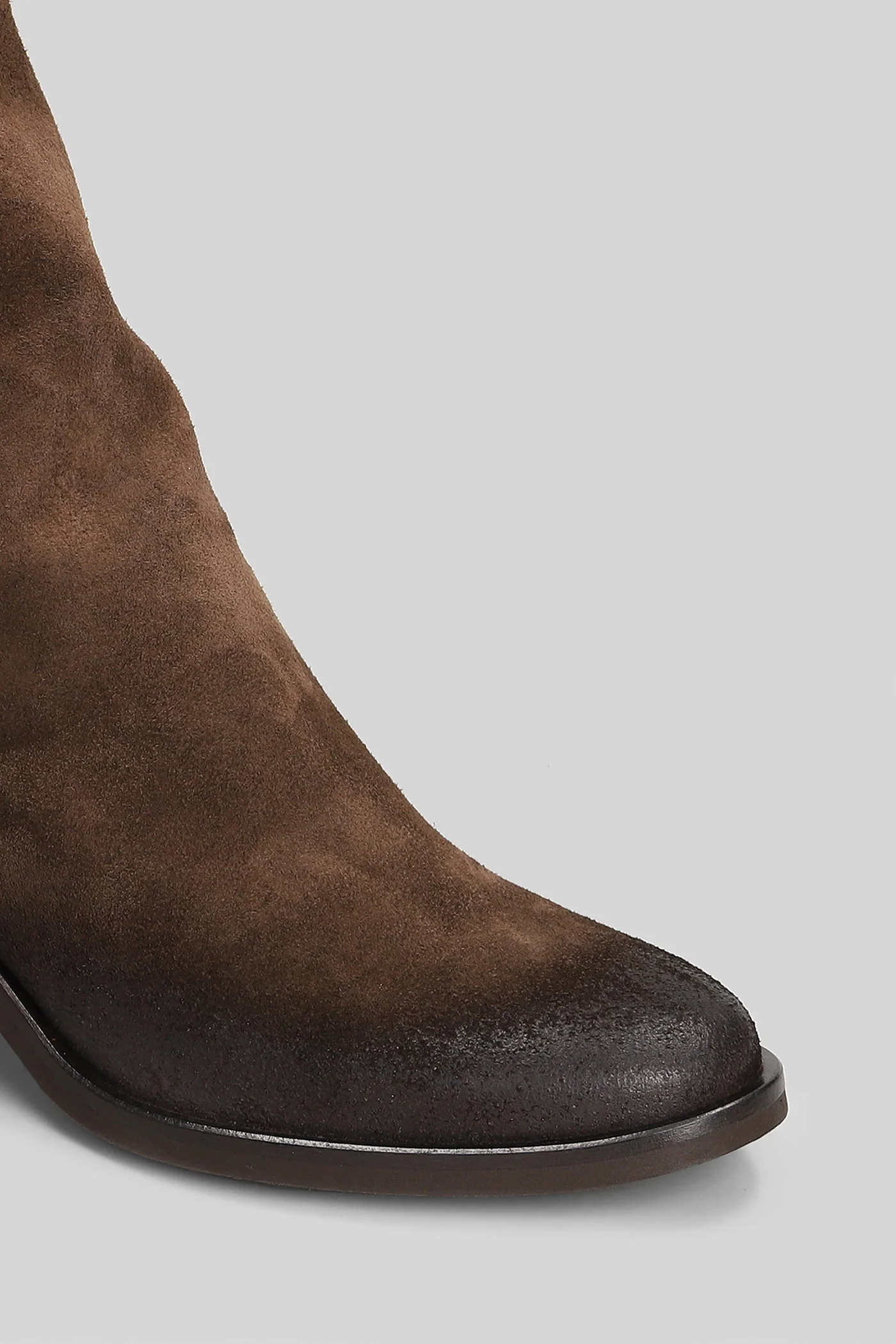 High heels Ankle boots in dark brown suede - Image 5