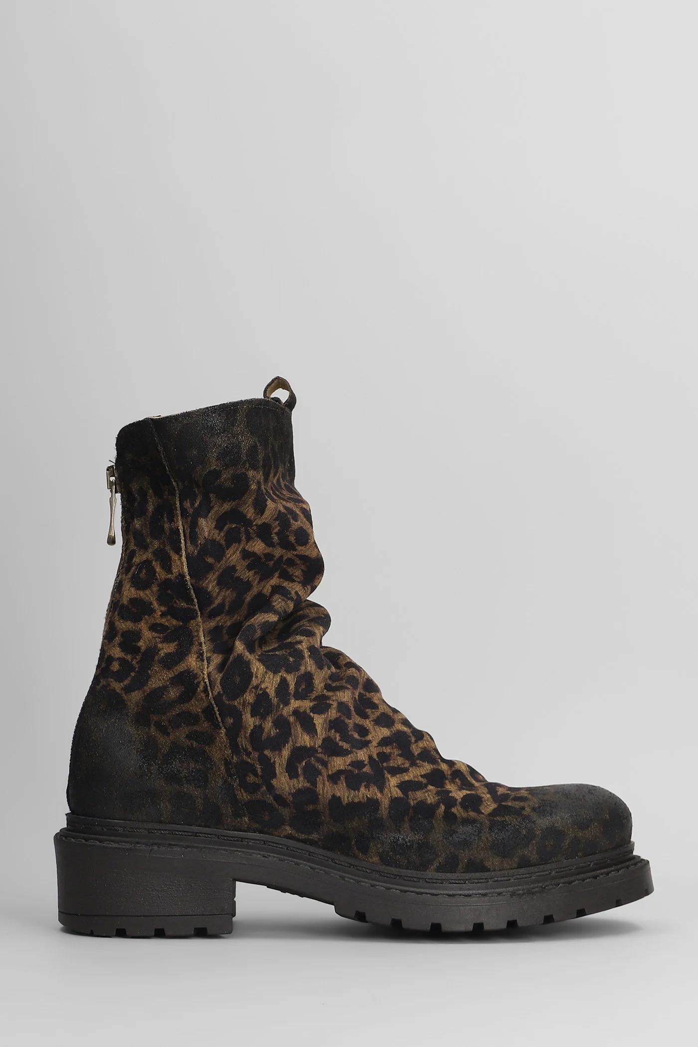 low heels Ankle boots in Animalier suede