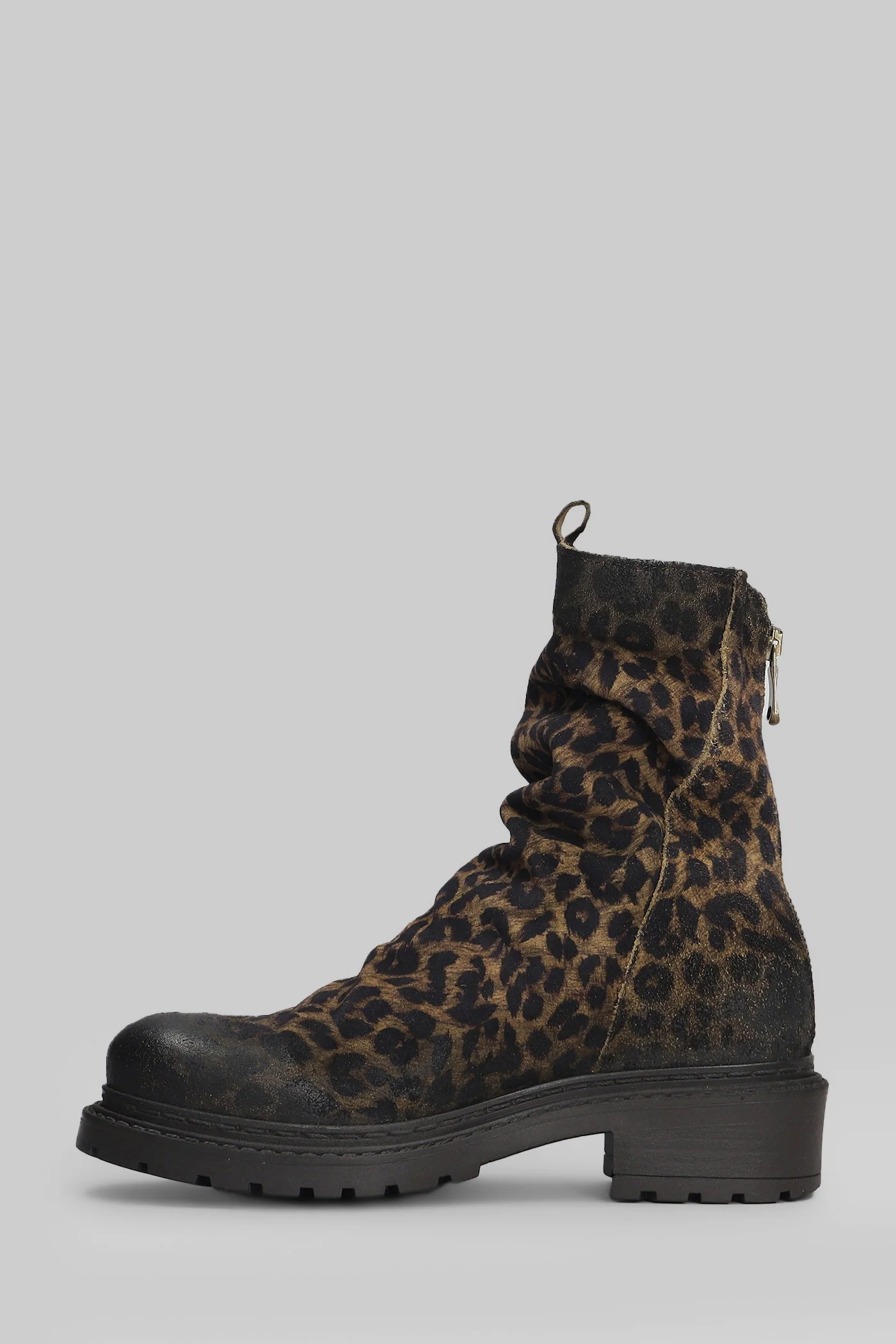 low heels Ankle boots in Animalier suede - Image 3