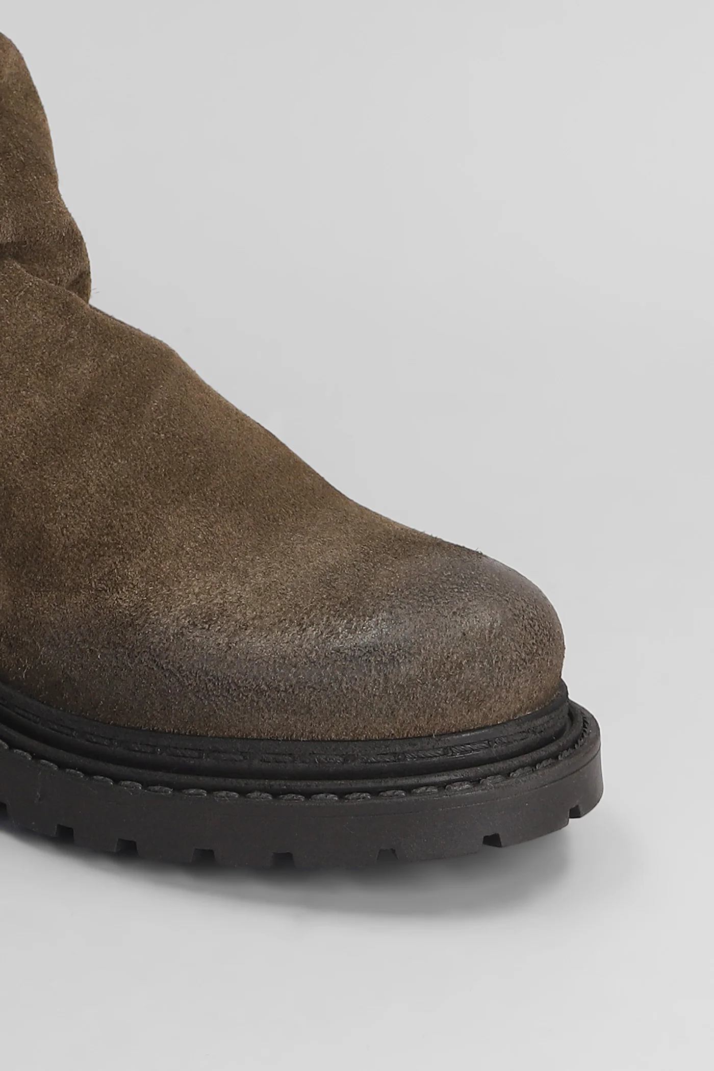low heels Ankle boots in taupe leather - Image 5