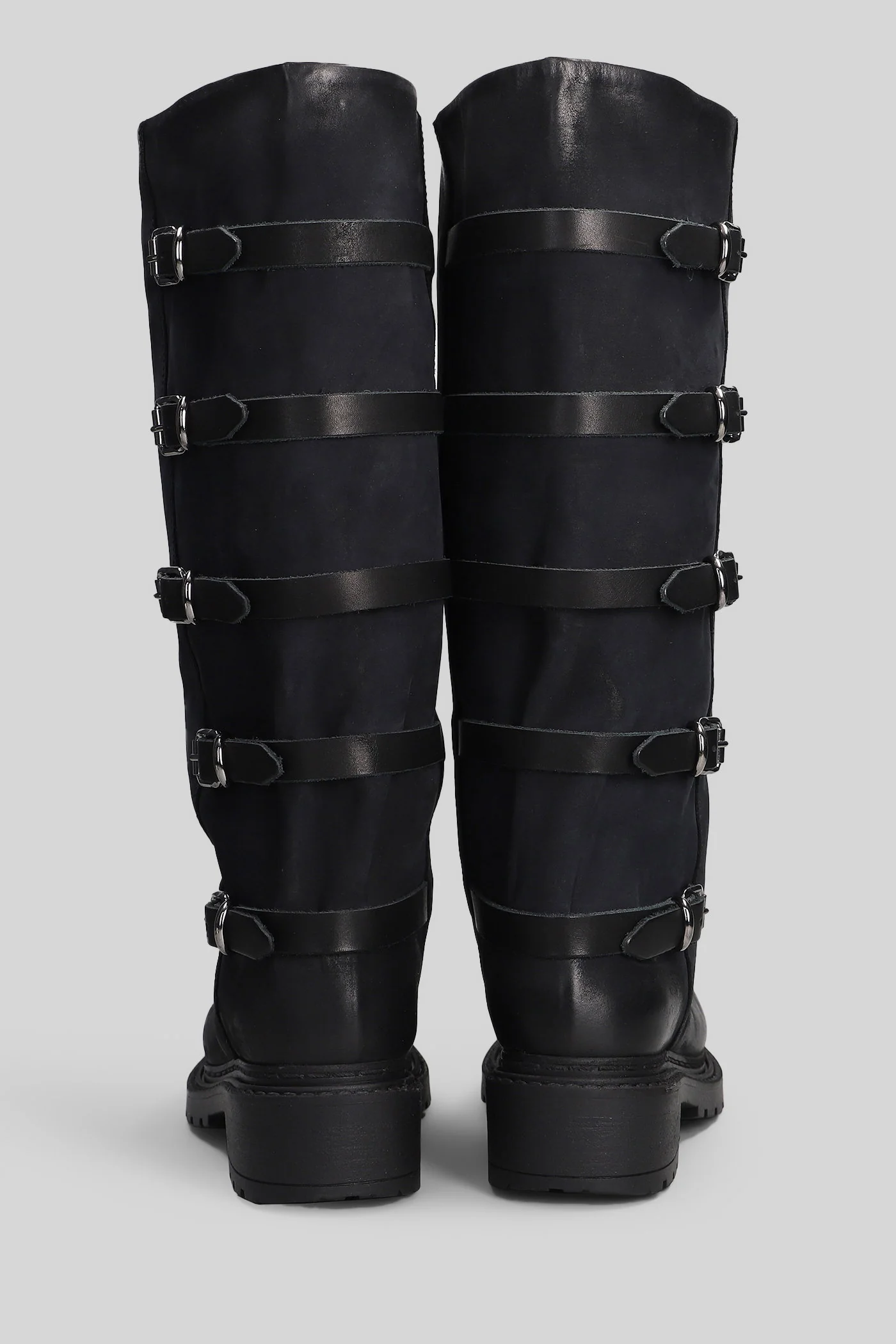 low heels boots in black nubuck - Image 4
