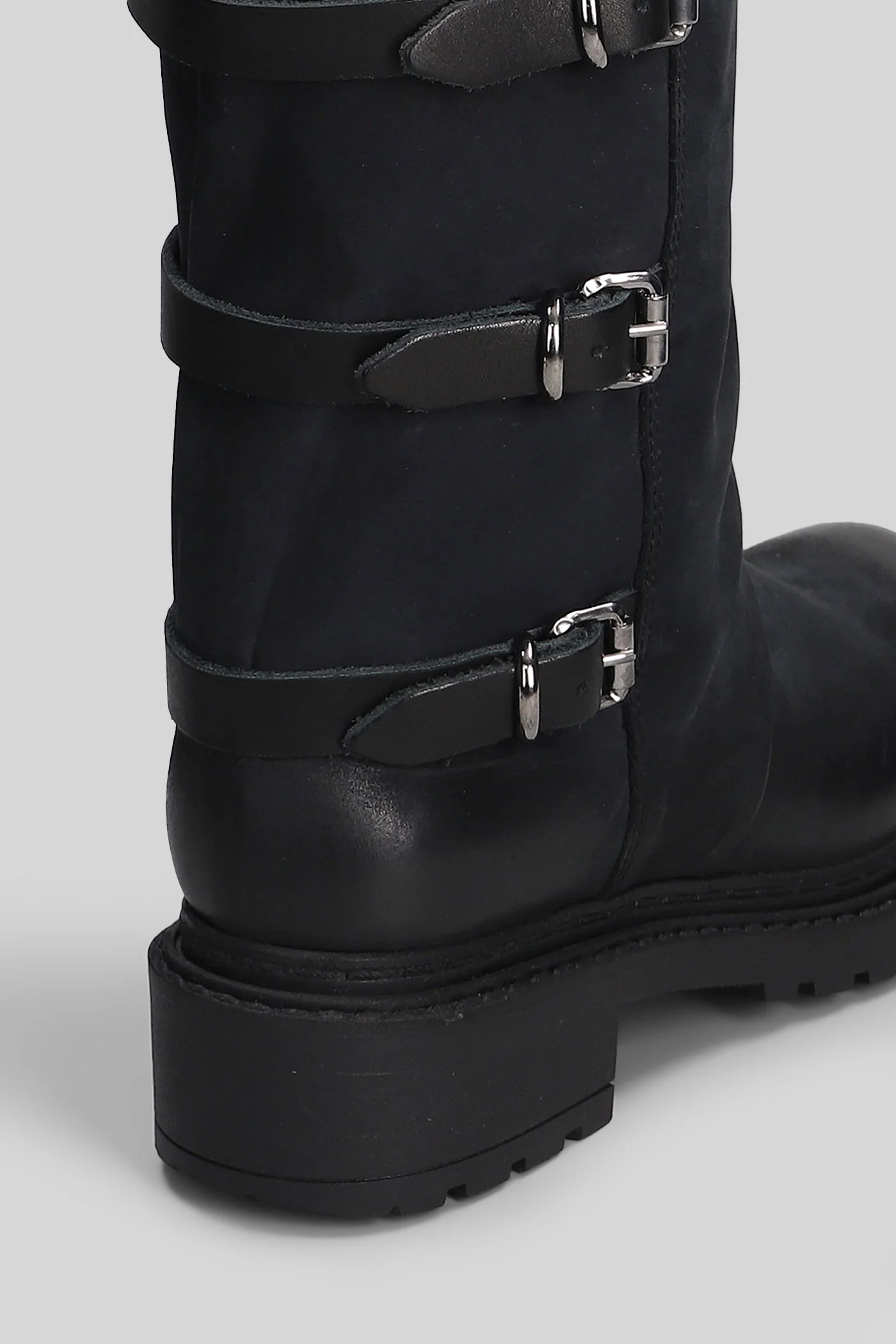 low heels boots in black nubuck - Image 5