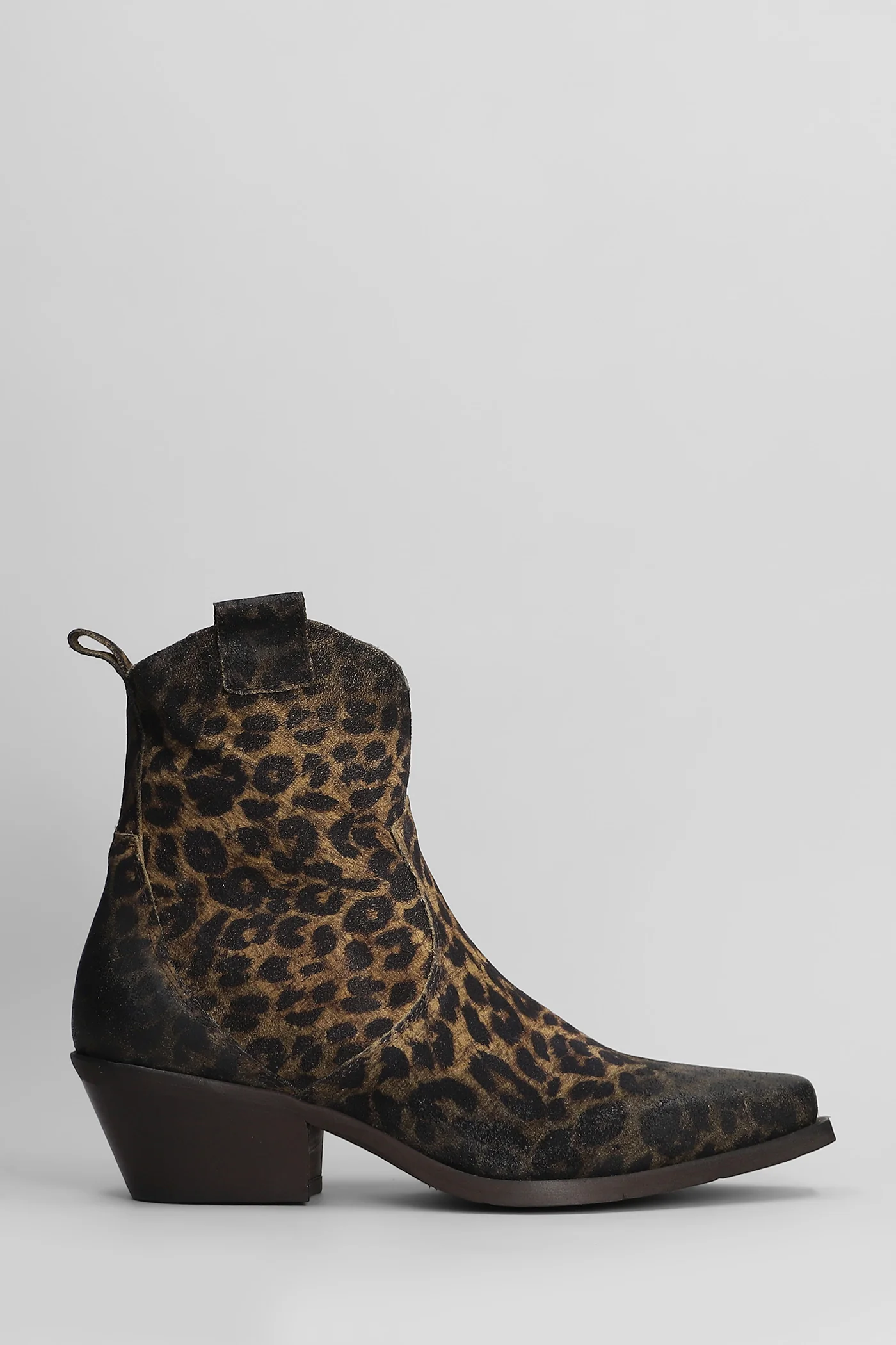 texan Ankle boots in Animalier suede