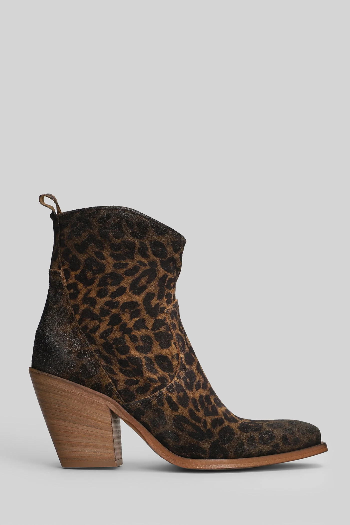 texan Ankle boots in Animalier suede