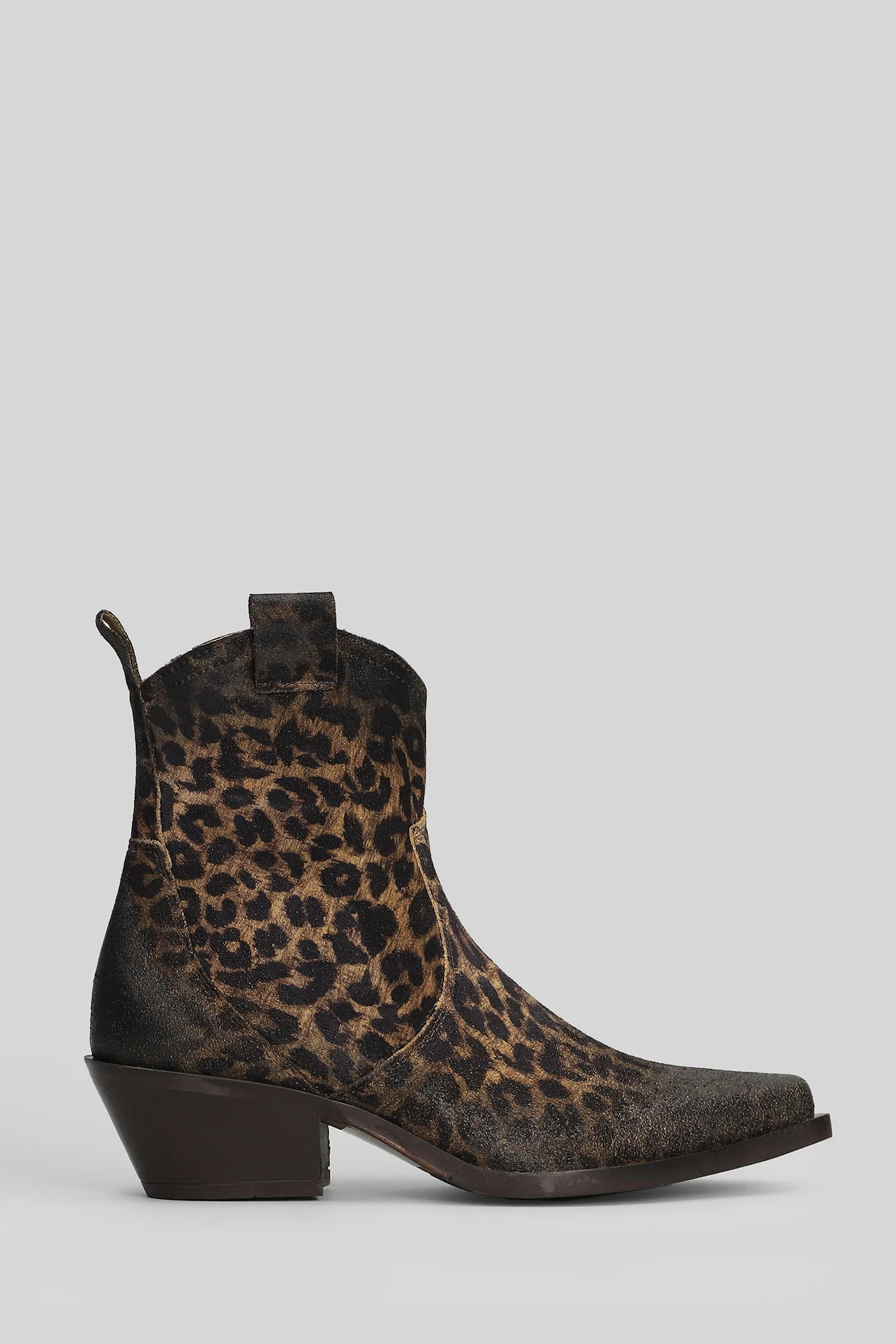 texan Ankle boots in Animalier suede