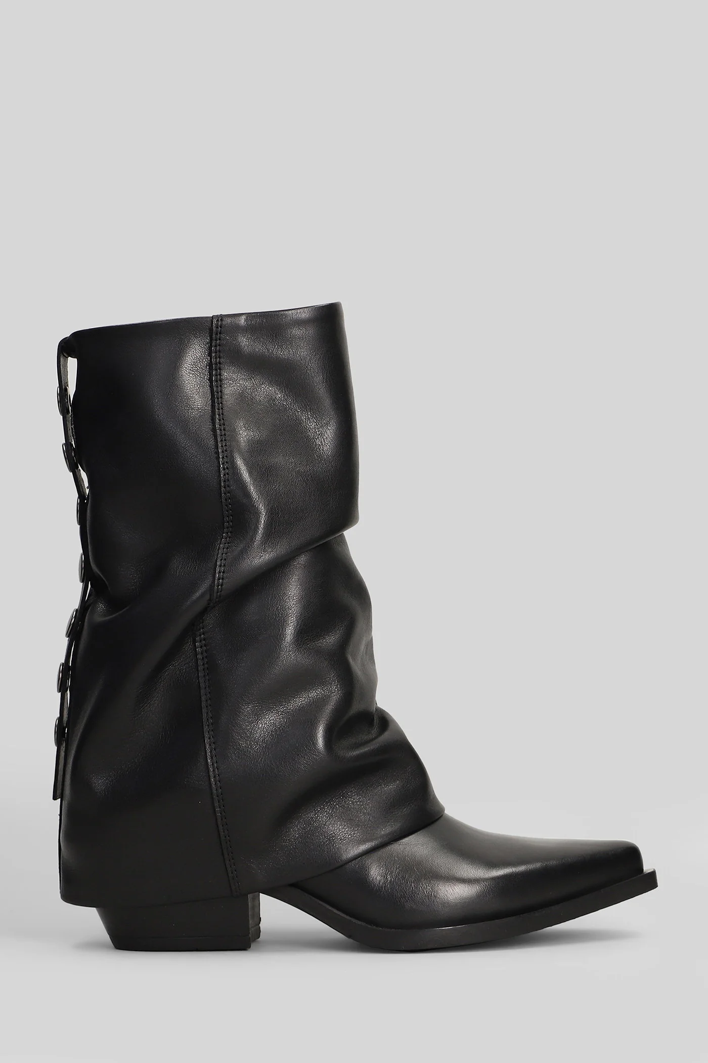 texan Ankle boots in black leather - Image 46