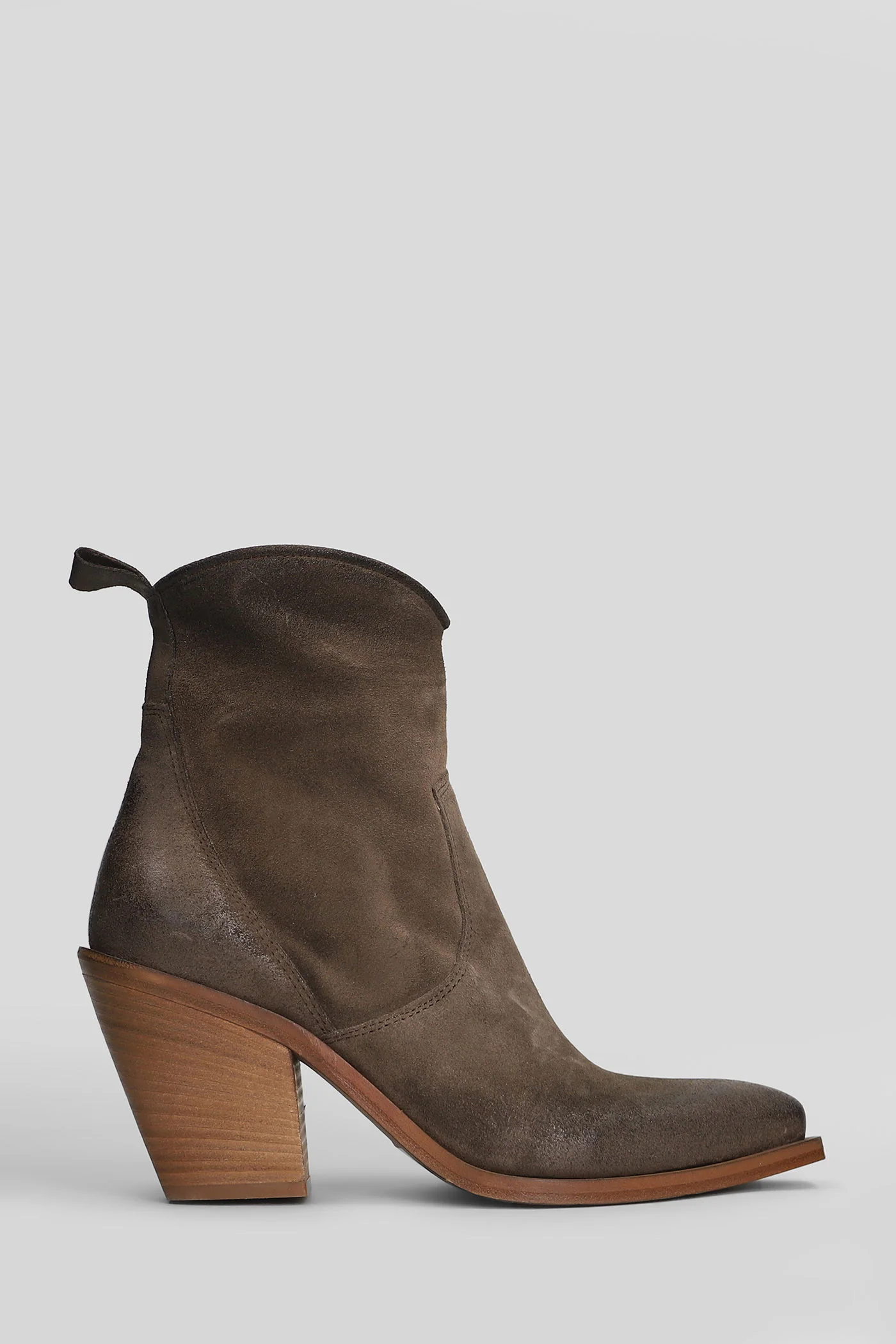 texan Ankle boots in brown suede