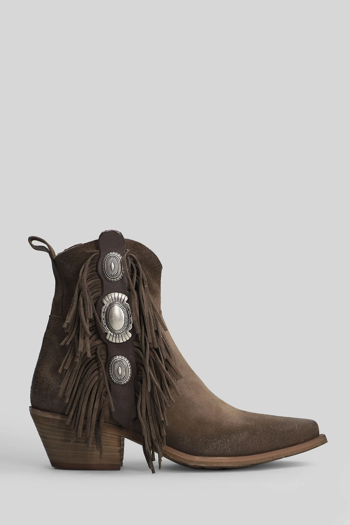 texan Ankle boots in brown suede