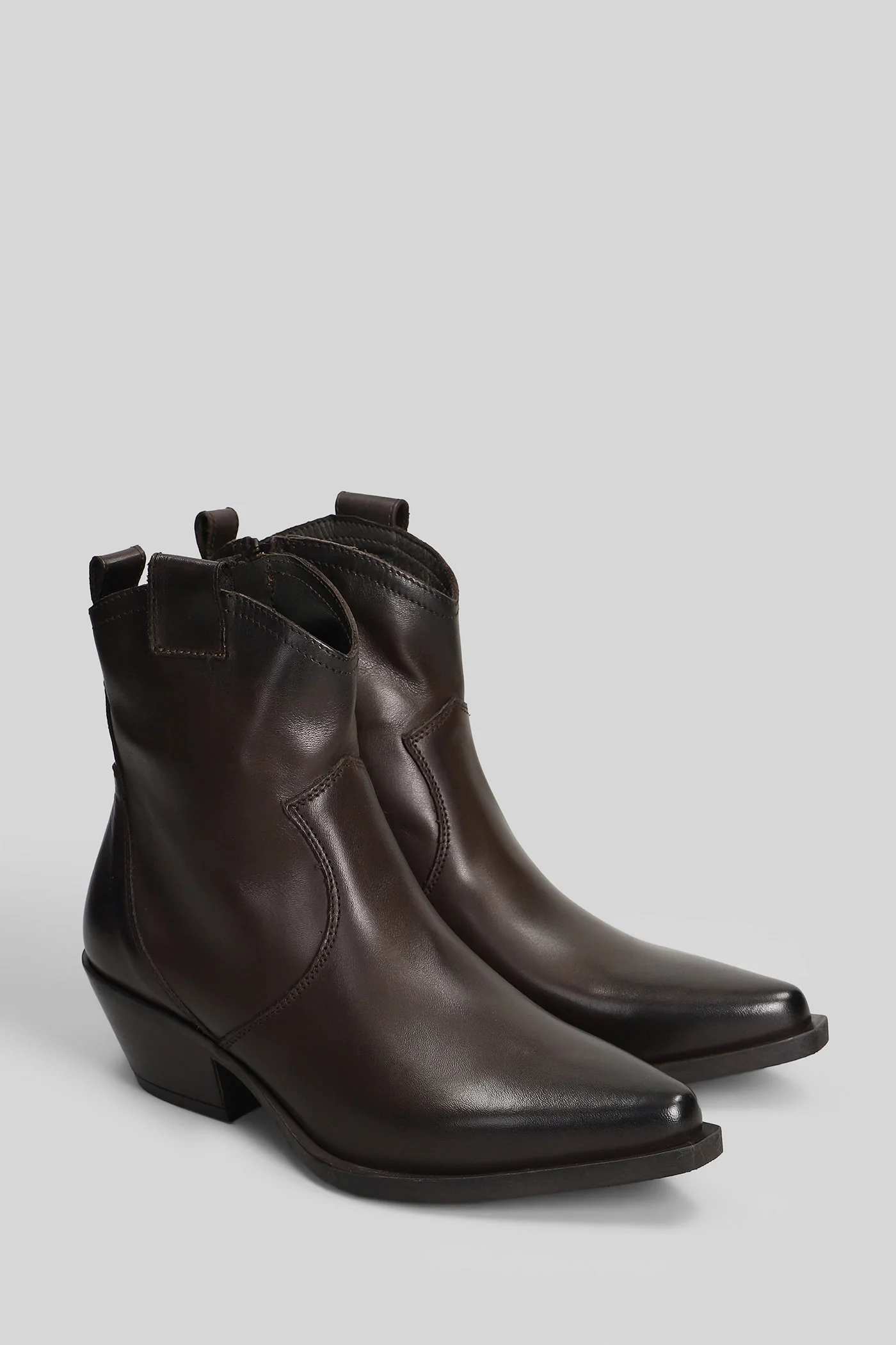 texan Ankle boots in dark brown leather - Image 2
