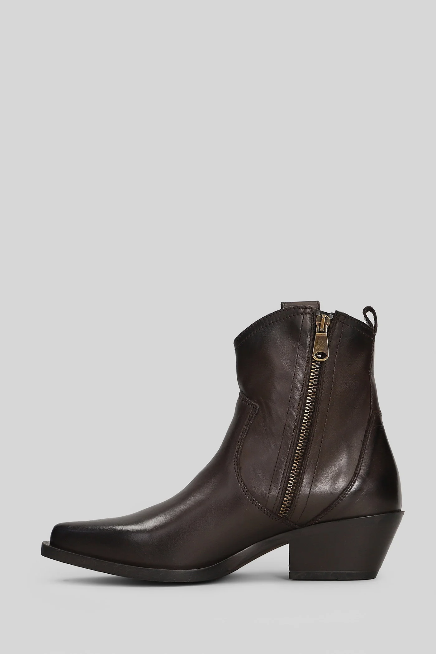 texan Ankle boots in dark brown leather - Image 3