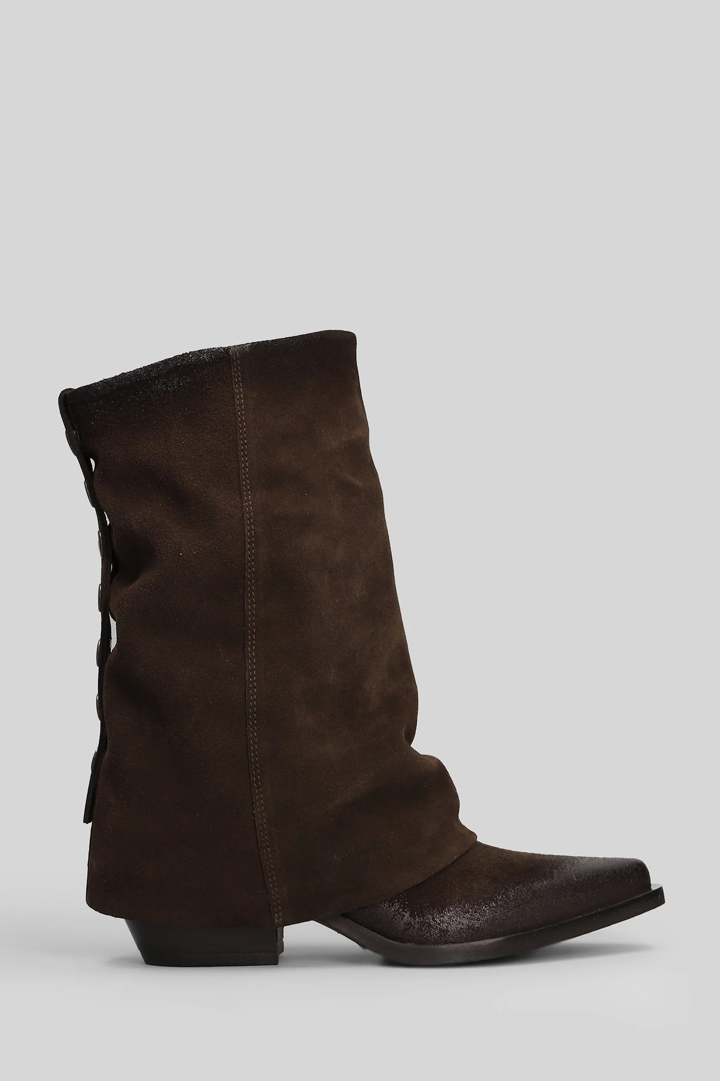 texan Ankle boots in dark brown suede