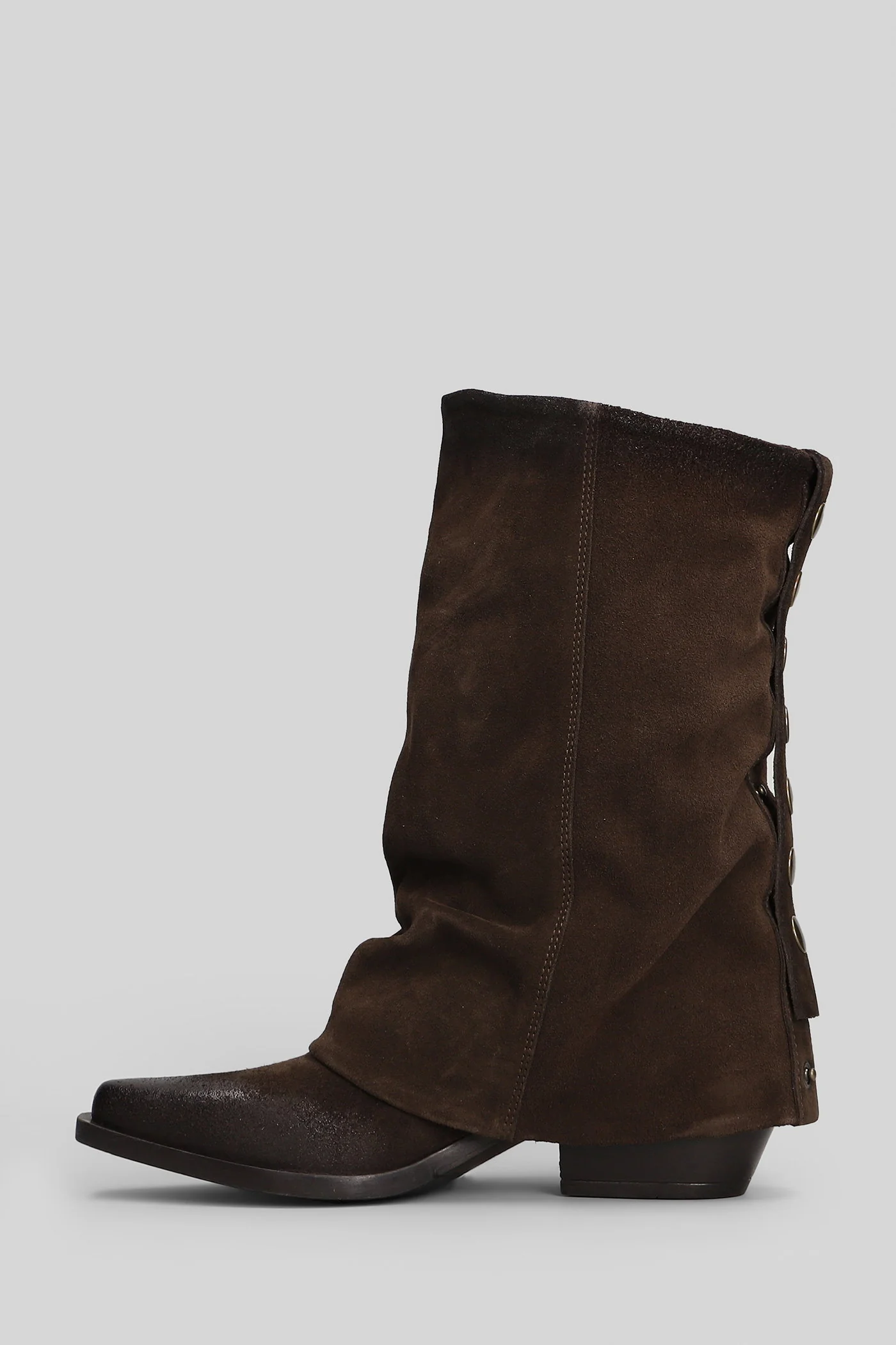texan Ankle boots in dark brown suede - Image 3